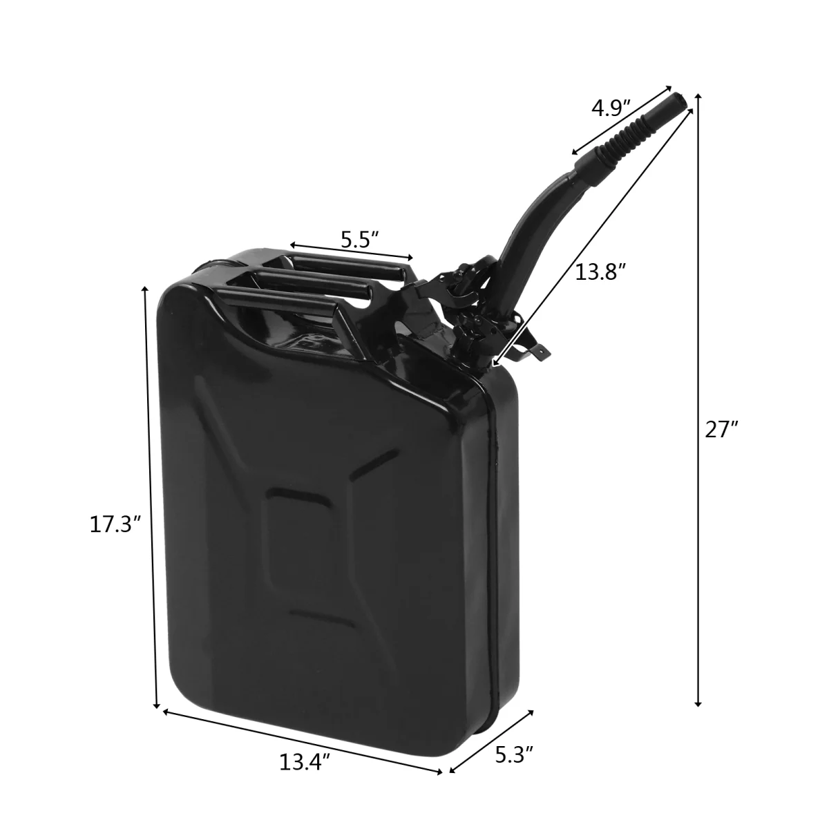 1-Piece 20L Steel Oil Drum, 0.6mm Black Iron Pipe, Black - Image 4