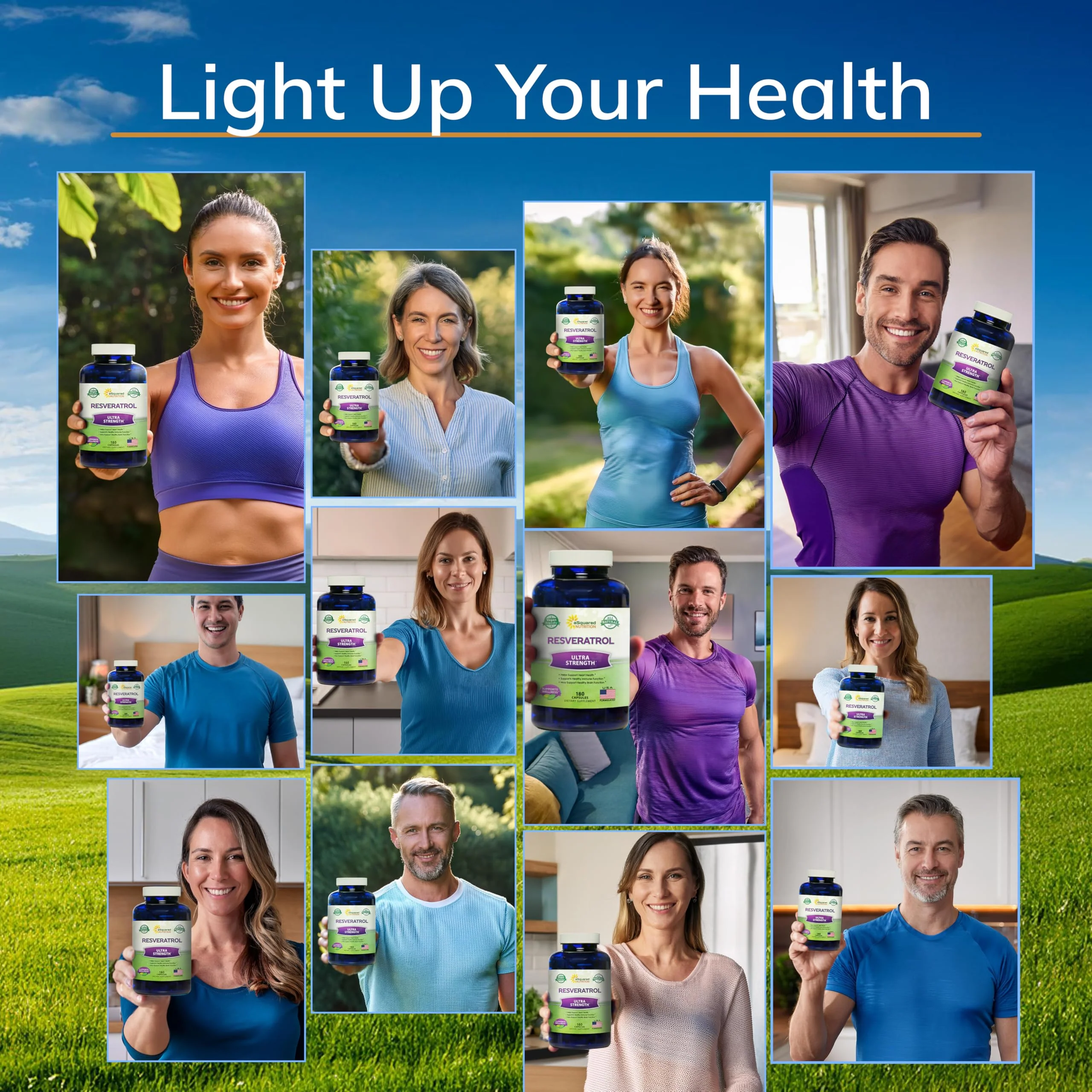 100% Natural Resveratrol 1000mg/Serving | 180 Capsules | Heart Health - Image 5
