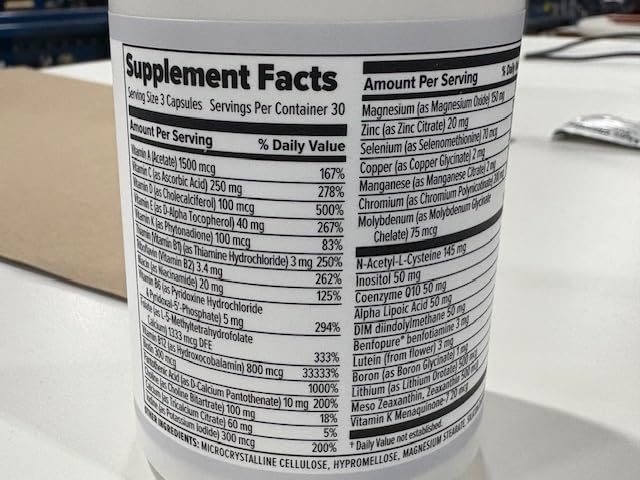 10X Health System Optimize Multivitamin for Men – 90 Capsules | 34-in-1 Methylated Formula, 5-MTHF, NAC, 800 mcg B12 - Image 7