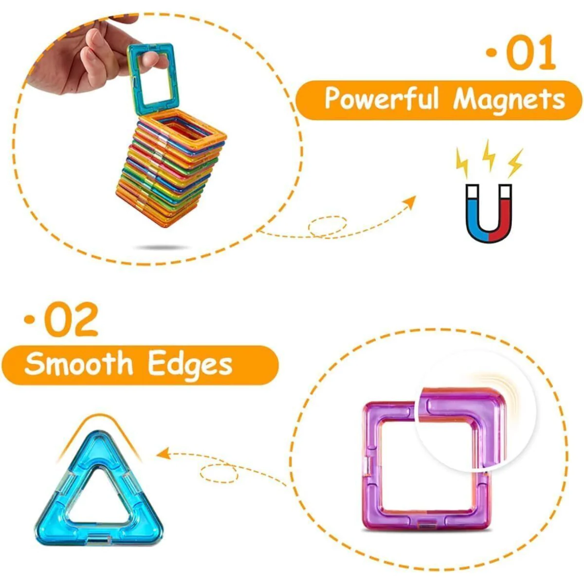 110pcs Magnetic Building Blocks, Magnetic Building Blocks, Children's Toys UK - Image 3