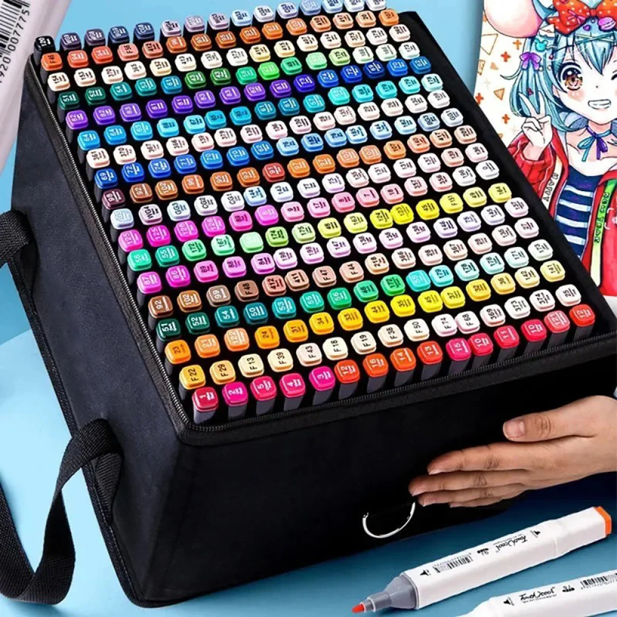 120 Colors Marker Pens Set Manga Brush Pen Student Drawing sketch Kawaii Art School Supplies Stationery Paint Lettering Markers - Image 3