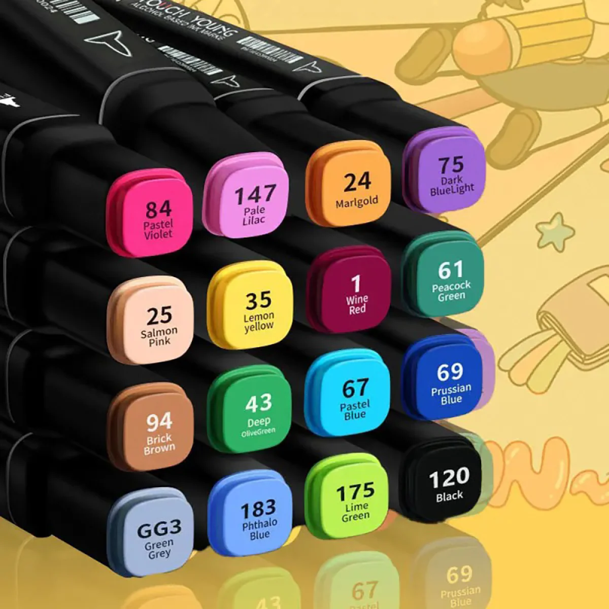 120 Colors Marker Pens Set Manga Brush Pen Student Drawing sketch Kawaii Art School Supplies Stationery Paint Lettering Markers - Image 4