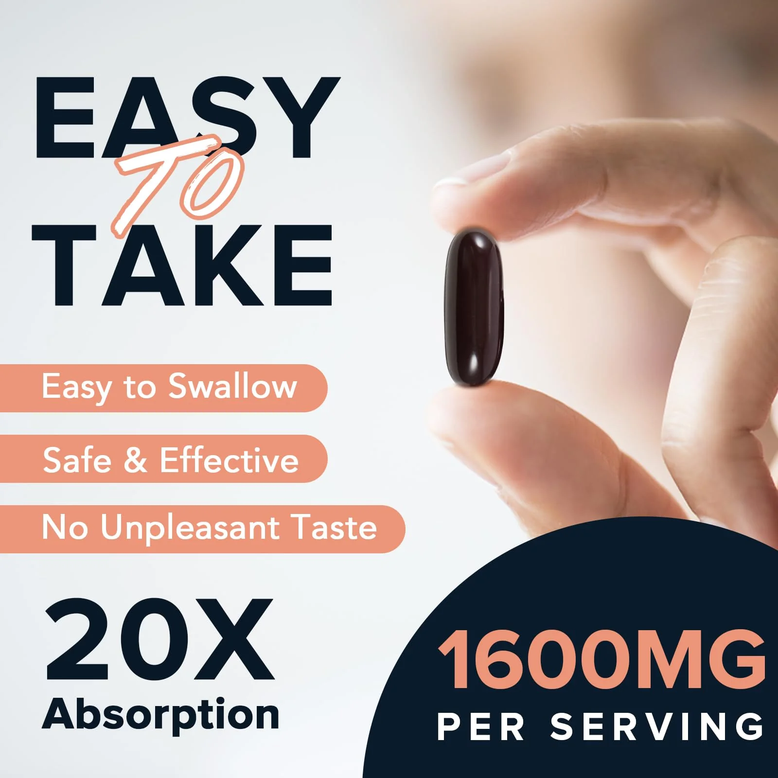 1600 mg Liposomal NAD+ Supplement – 98% Pure NAD+, Superior Absorption, 180 Softgels - Image 2