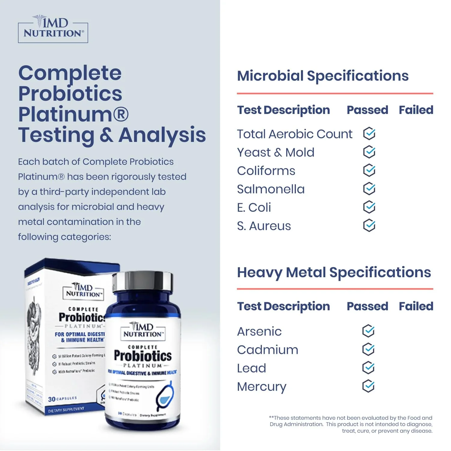 1MD Complete Probiotics Platinum | 51 Billion CFU, 11 Strains, Dairy-Free | Digestive Health Support | 3-Pack - Image 10