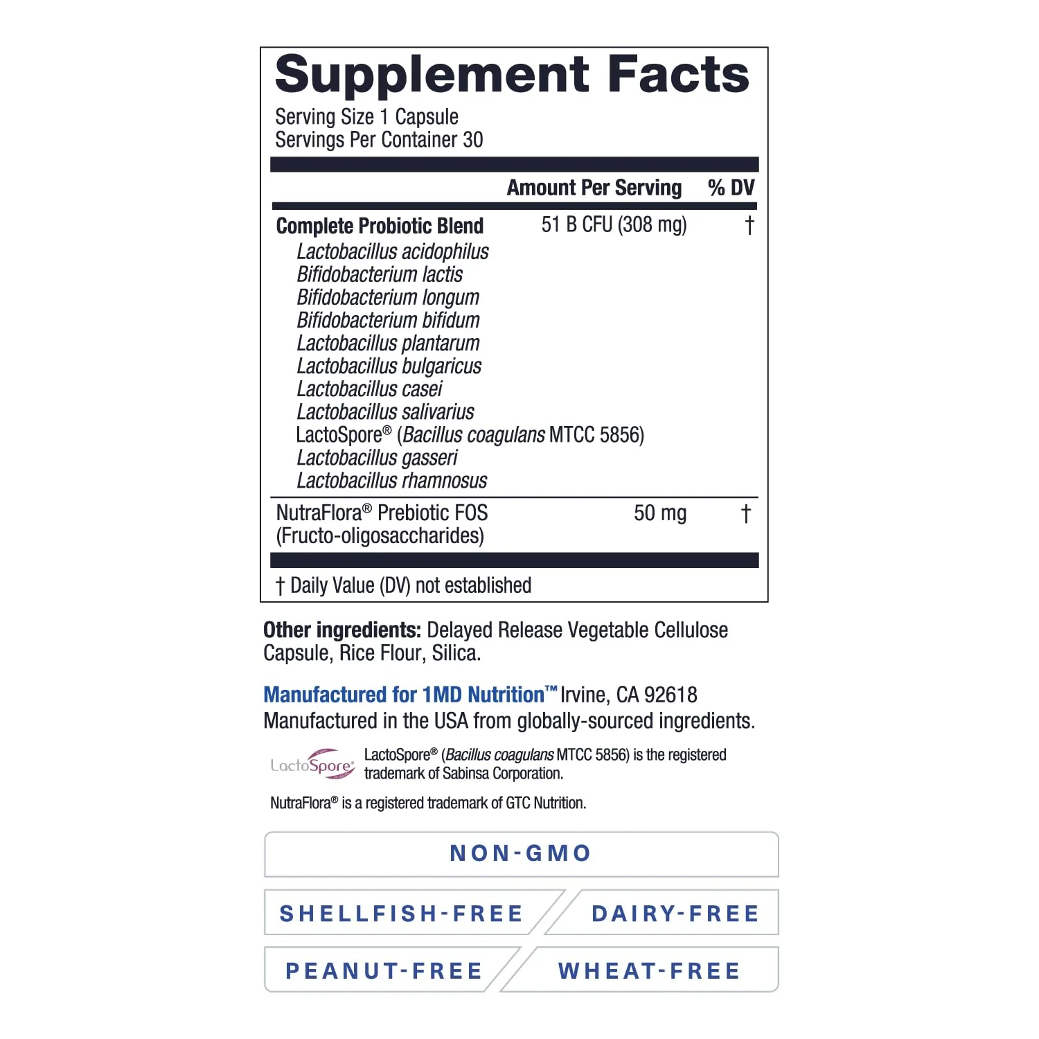1MD Complete Probiotics Platinum | 51 Billion CFU, 11 Strains, Dairy-Free | Digestive Health Support | 3-Pack - Image 16