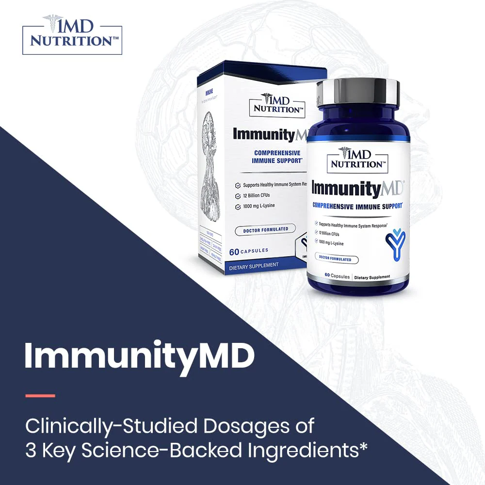 1MD ImmunityMD Probiotic - Immune Health, Doctor-Selected Strains & Prebiotic, 60 Capsules (2 Pack) - Image 4