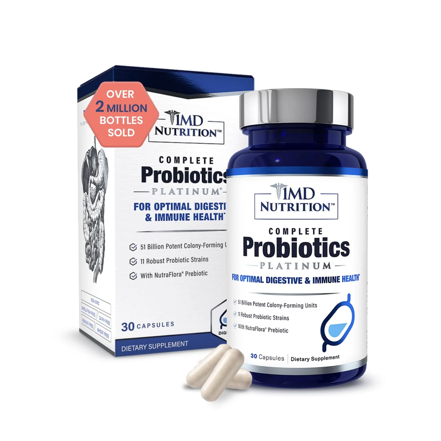 1MD Nutrition Complete Probiotics Platinum – 51B CFU, 11 Strains, Dairy-Free, 30 Capsules - Image 10
