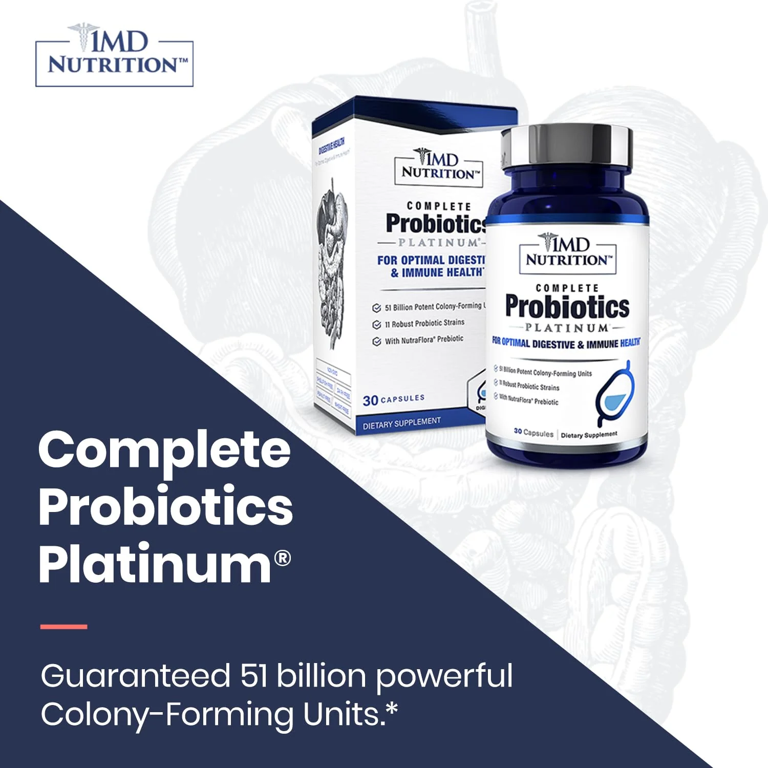 1MD Nutrition Complete Probiotics Platinum – 51B CFU, 11 Strains, Dairy-Free, 30 Capsules - Image 14