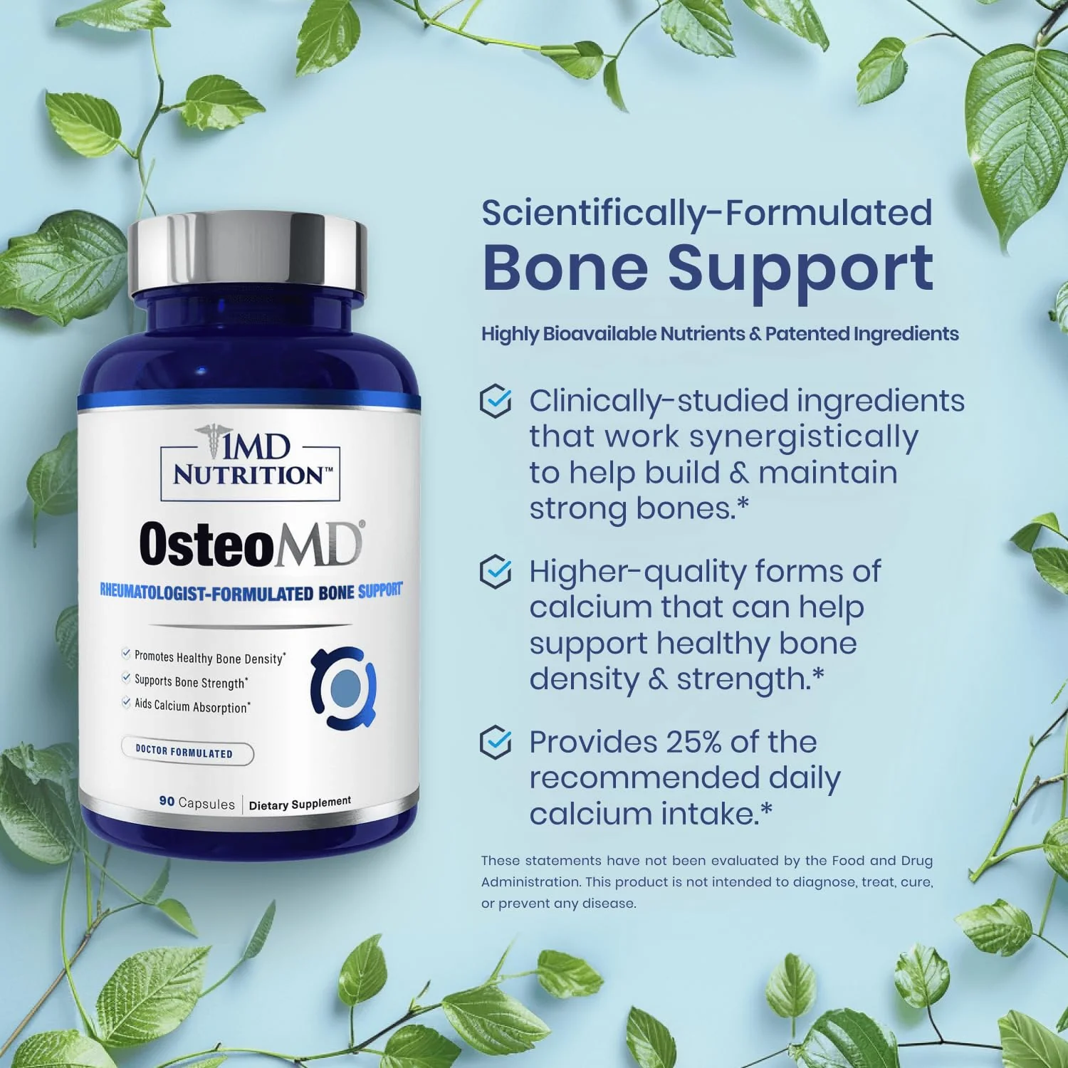 1MD Nutrition OsteoMD – Comprehensive Bone Health Support with Vitamin D3, K2 (MenaQ7) & Hydroxyapatite - Image 5