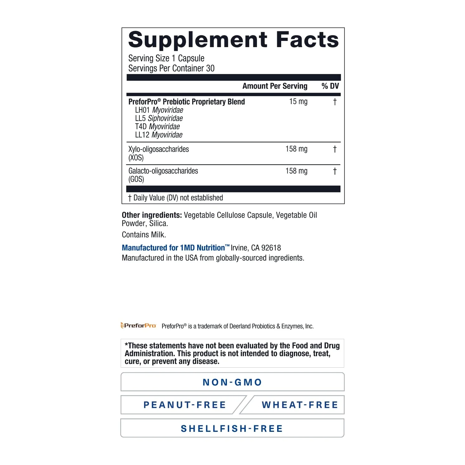 1MD Nutrition PreBioMD — Prebiotic with PreforPro | Healthy Digestion & Beneficial Bacteria - Image 4