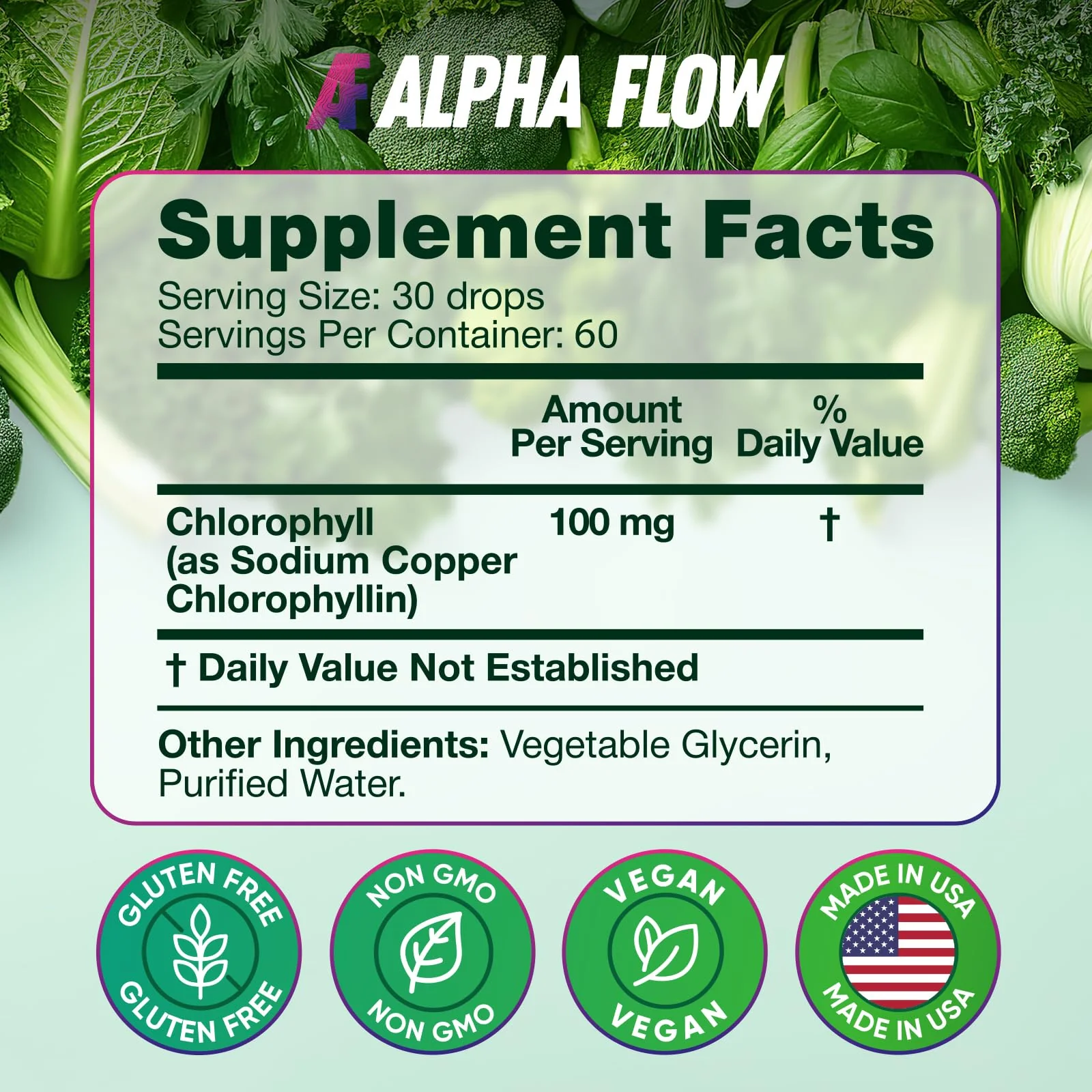 [2 Pack] Chlorophyll Liquid Drops 6000MG – Detox, Energy, Skin – US-Made, Non-GMO 4oz - Image 7