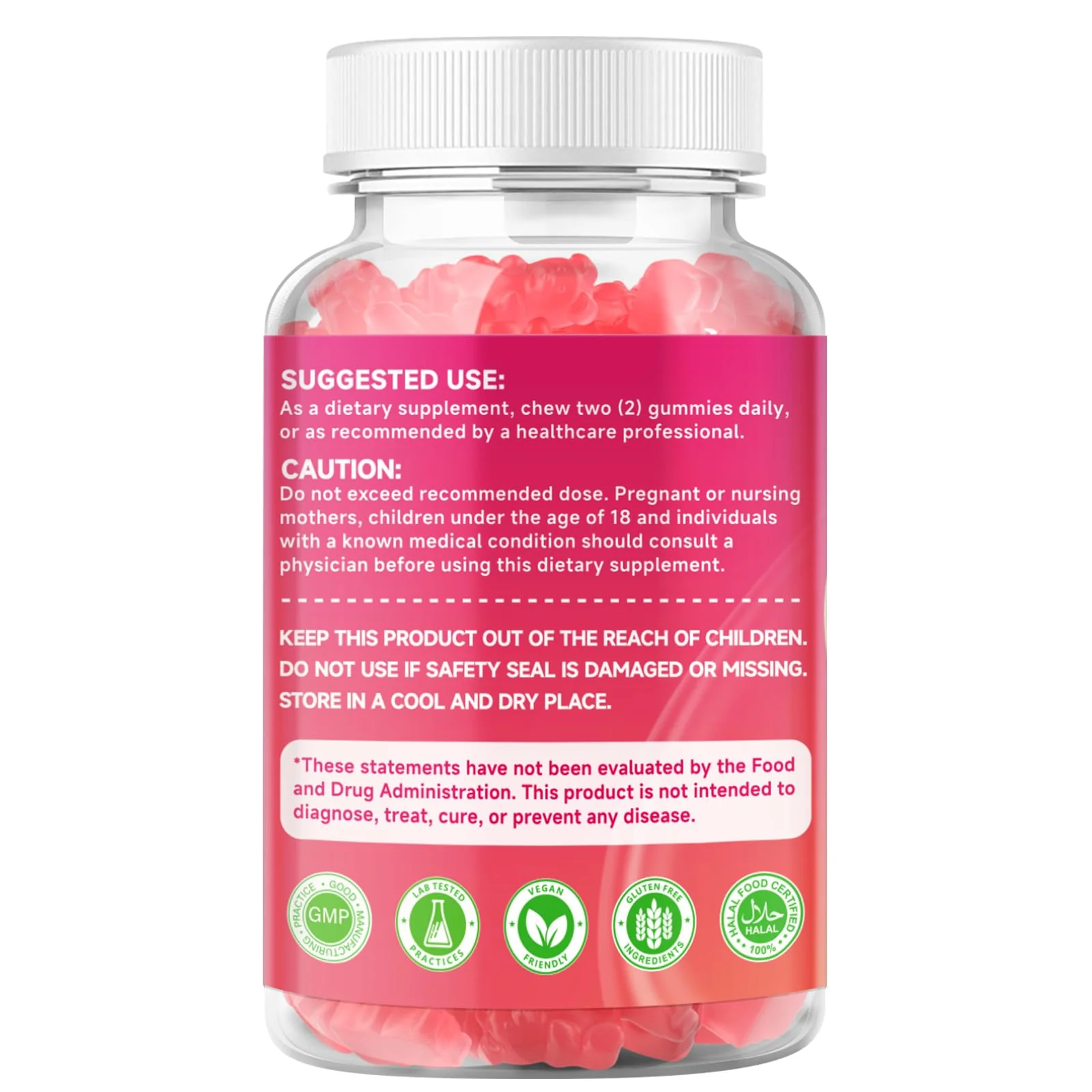 2-Pack Myo-Inositol and D-Chiro Inositol Gummies – 40:1 Ratio, Raspberry Flavor, 120 Count - Image 8