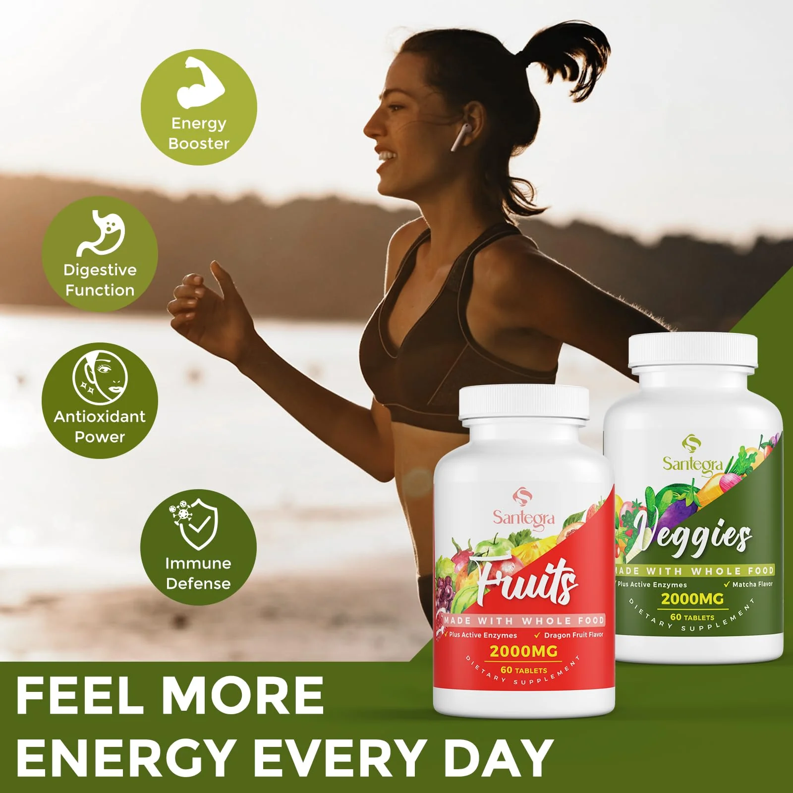 2000 MG Fruit & Veggies Supplement, 240 Tablets – 35+ Fruits & Veggies - Image 8