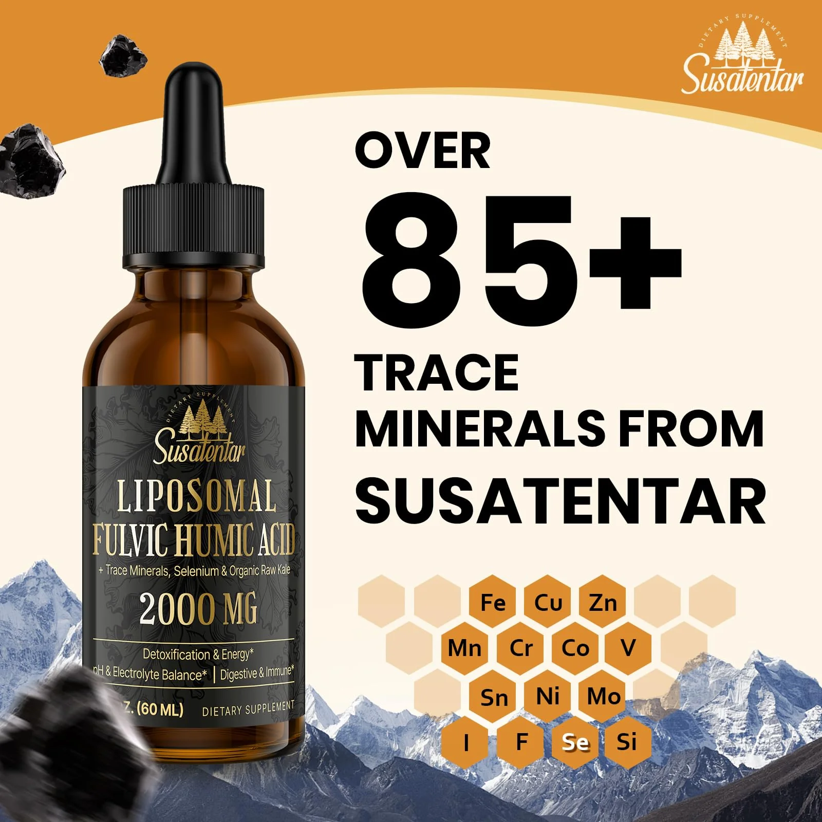 2000 mg Liposomal Fulvic + Humic Acid & Trace Minerals – More Potent Than Shilajit | Energy, Digestion, Immunity | 6 oz - Image 6