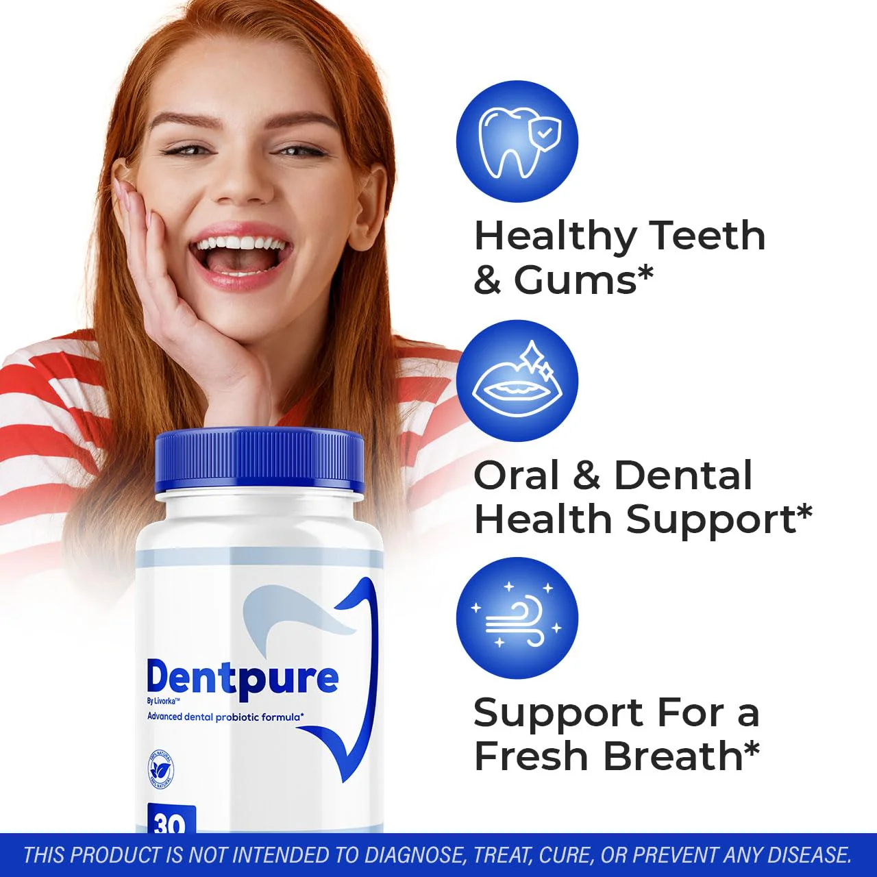 (3 Pack) Dentpure Probiotics – Official Dentpure Capsules for Healthy Teeth & Gums (90 Capsules, 3 Months) - Image 2