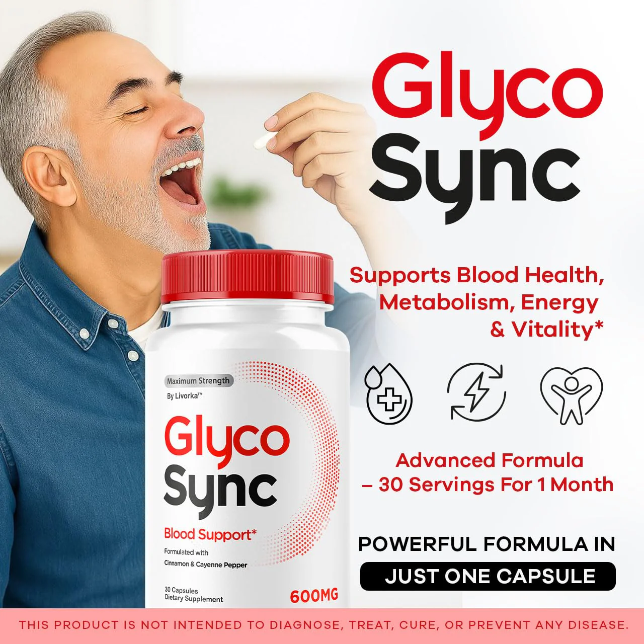 (3 Pack) Glyco Sync Capsules – All-Natural Balance Support, 90 Capsules - Image 2