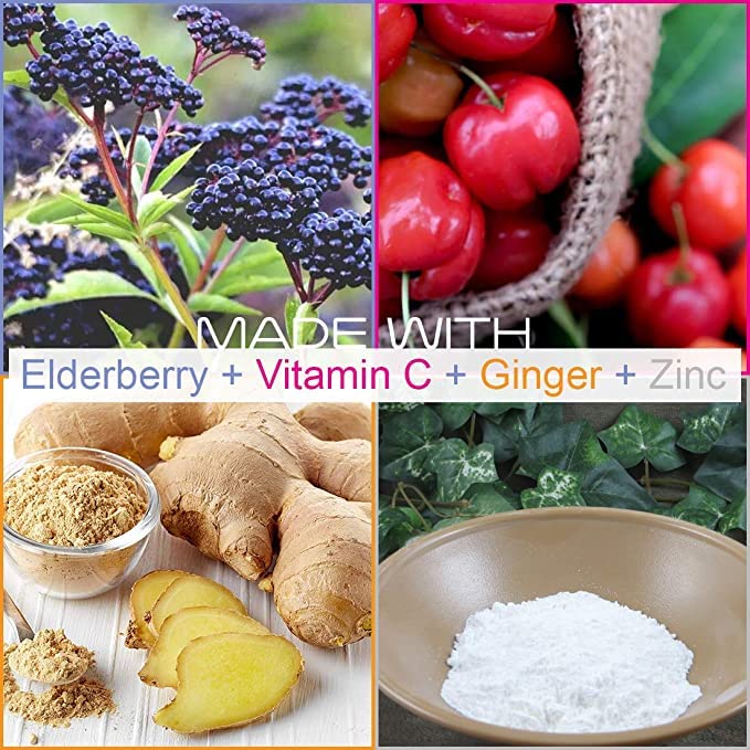 (3 Pack) Smarter Elderberry Capsules + Vitamin C & Zinc – 180 Vegan Pills - Image 3
