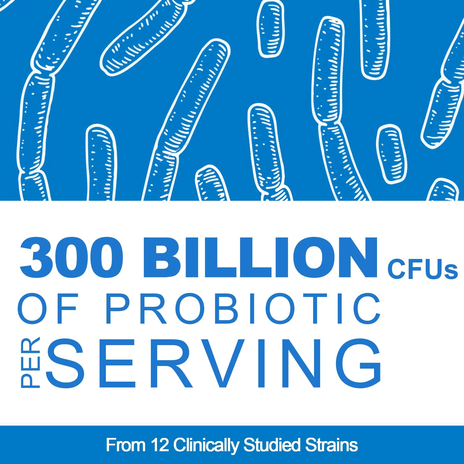 300 Billion CFU Probiotic with 12 Strains & 3 Organic Prebiotics – Daily Digestive & Immune Support, Vegan, Shelf-Stable, 120 Count - Image 8