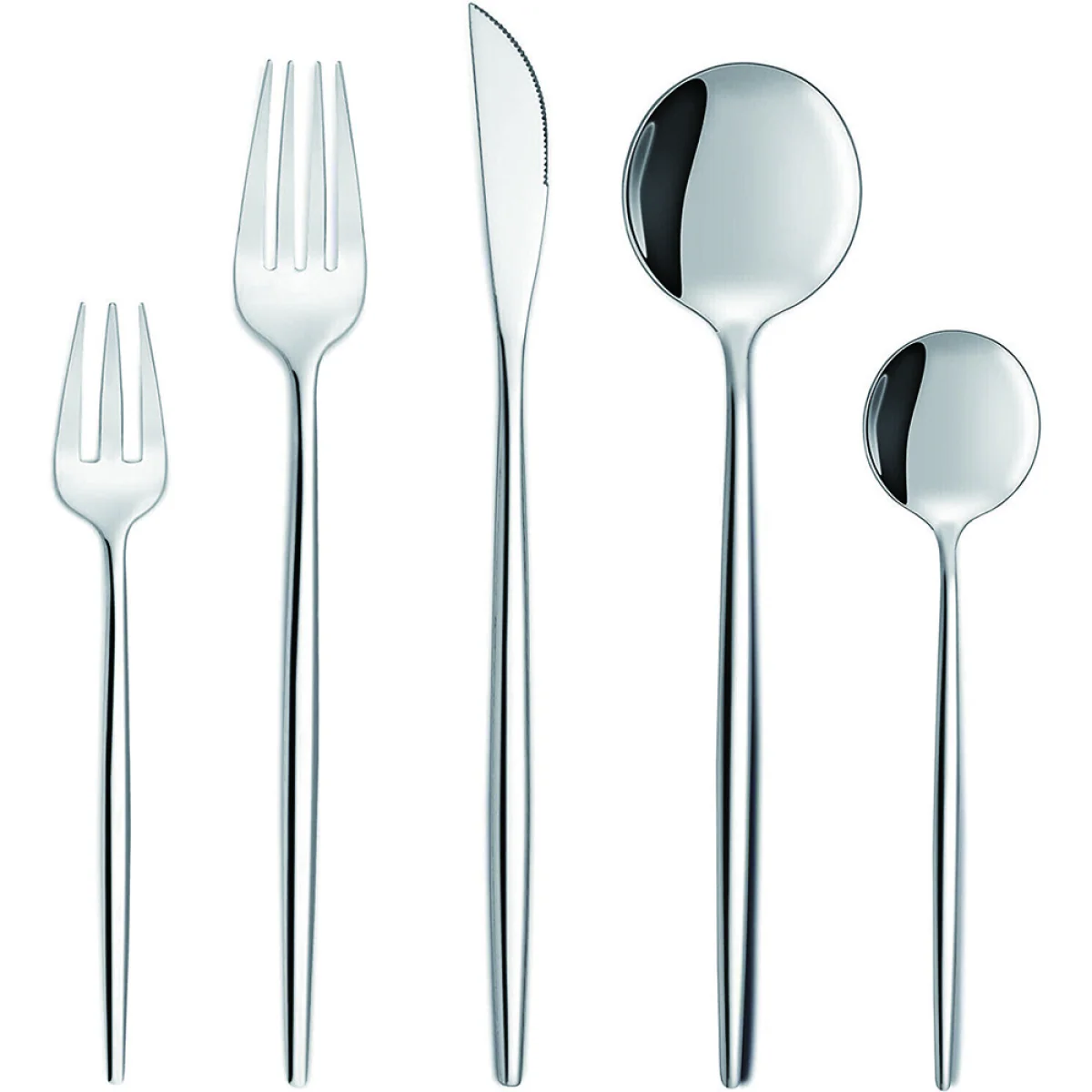 30pc CUTLERY DINNER SET STAINLESS STEEL METAL STAND RACK FORKS TEA SPOONS POLISH - Image 4