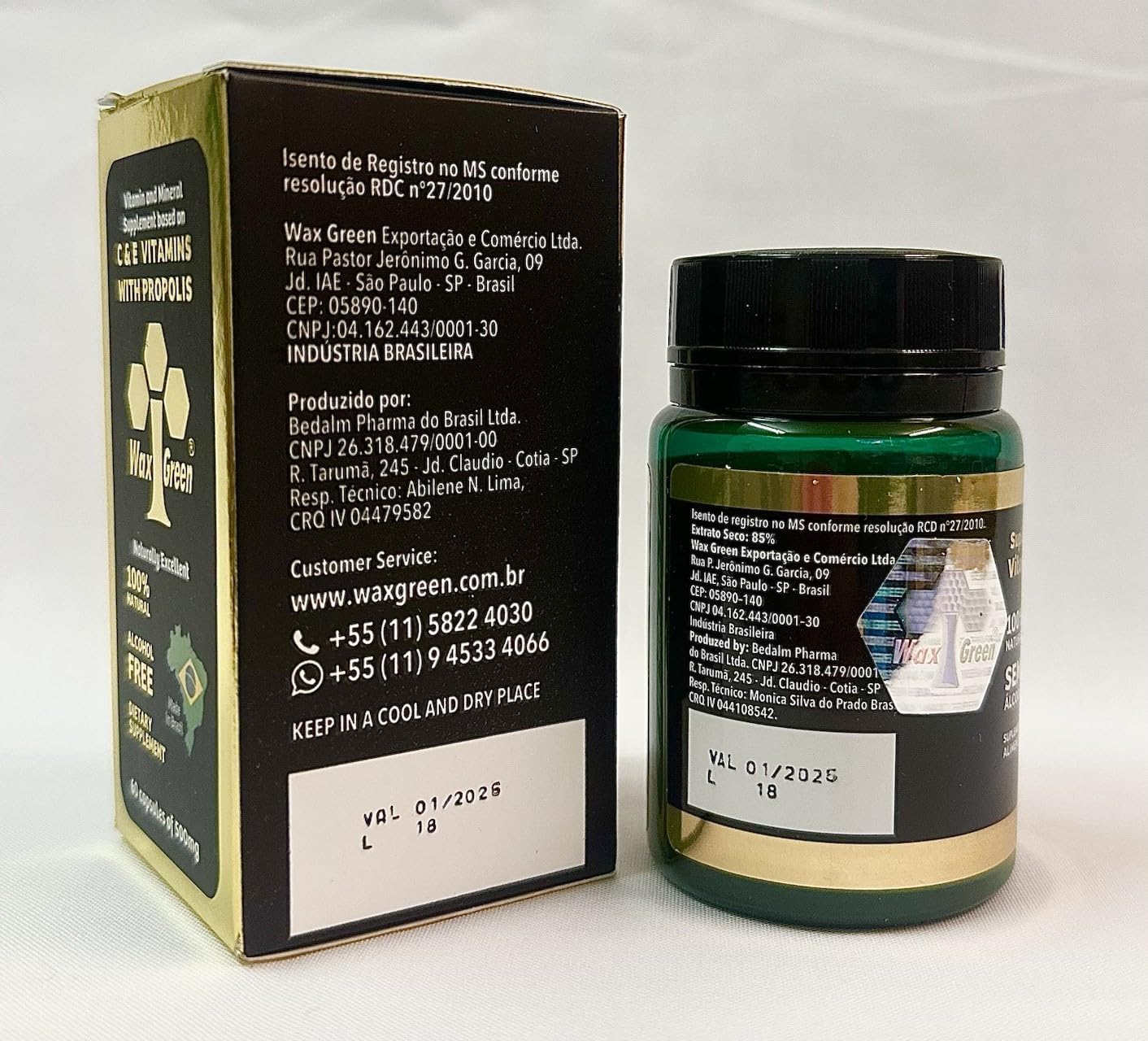 4 Packs of Wax Green Bee Propolis 500mg (60 Capsules) – Immune Support - Image 3