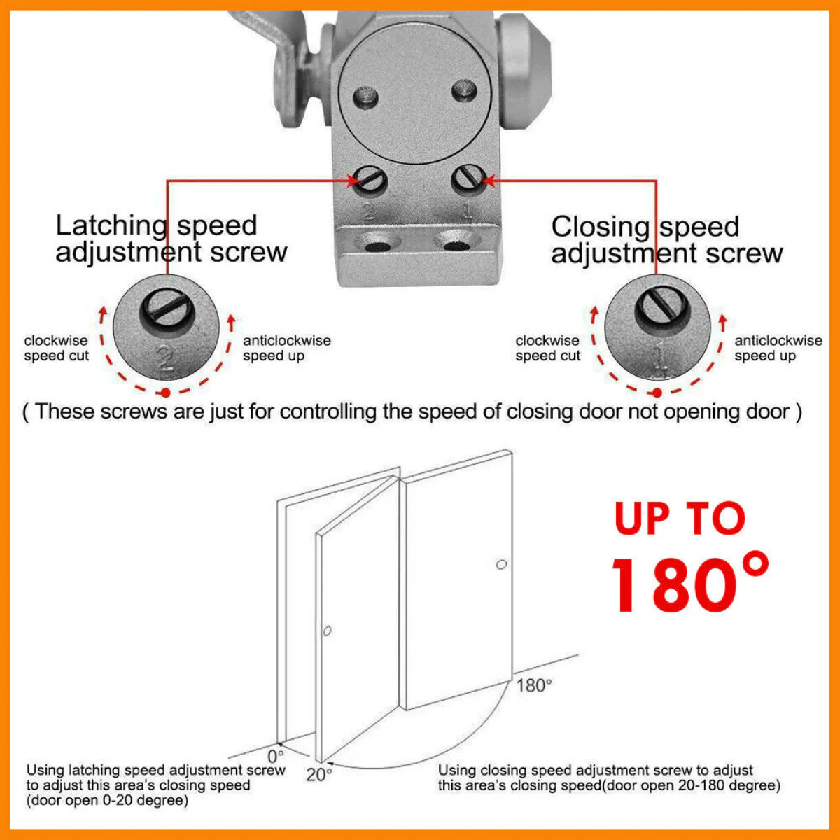 40-65KG Heavy Duty fire rated Overhead Door Closer Opener Adjustable Soft Close - Image 6