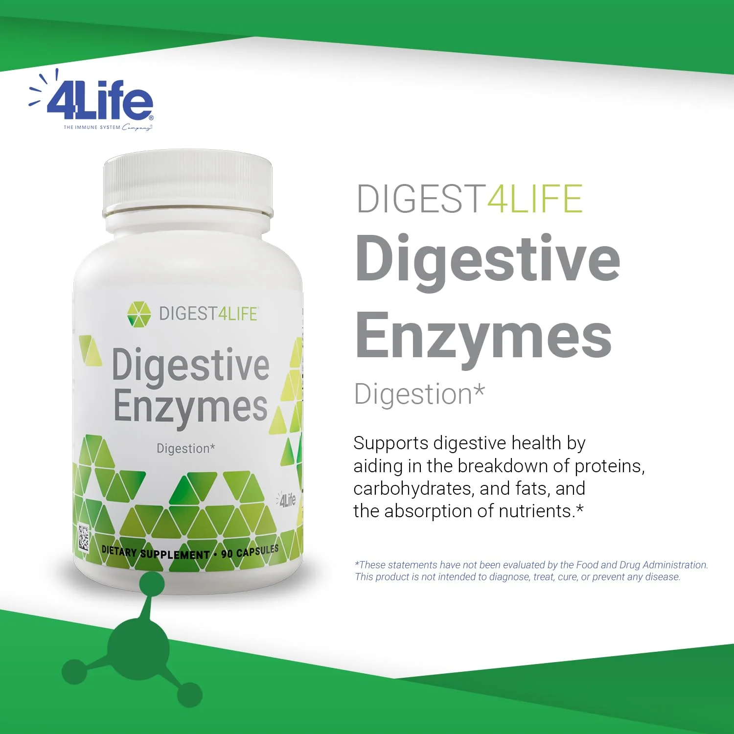 4Life Digestive Enzymes - Supports Digestive and Intestinal Health, Food Absorption, and Breakdown of Protein, Carbohydrates, and Fats - 90 Capsules - Image 3
