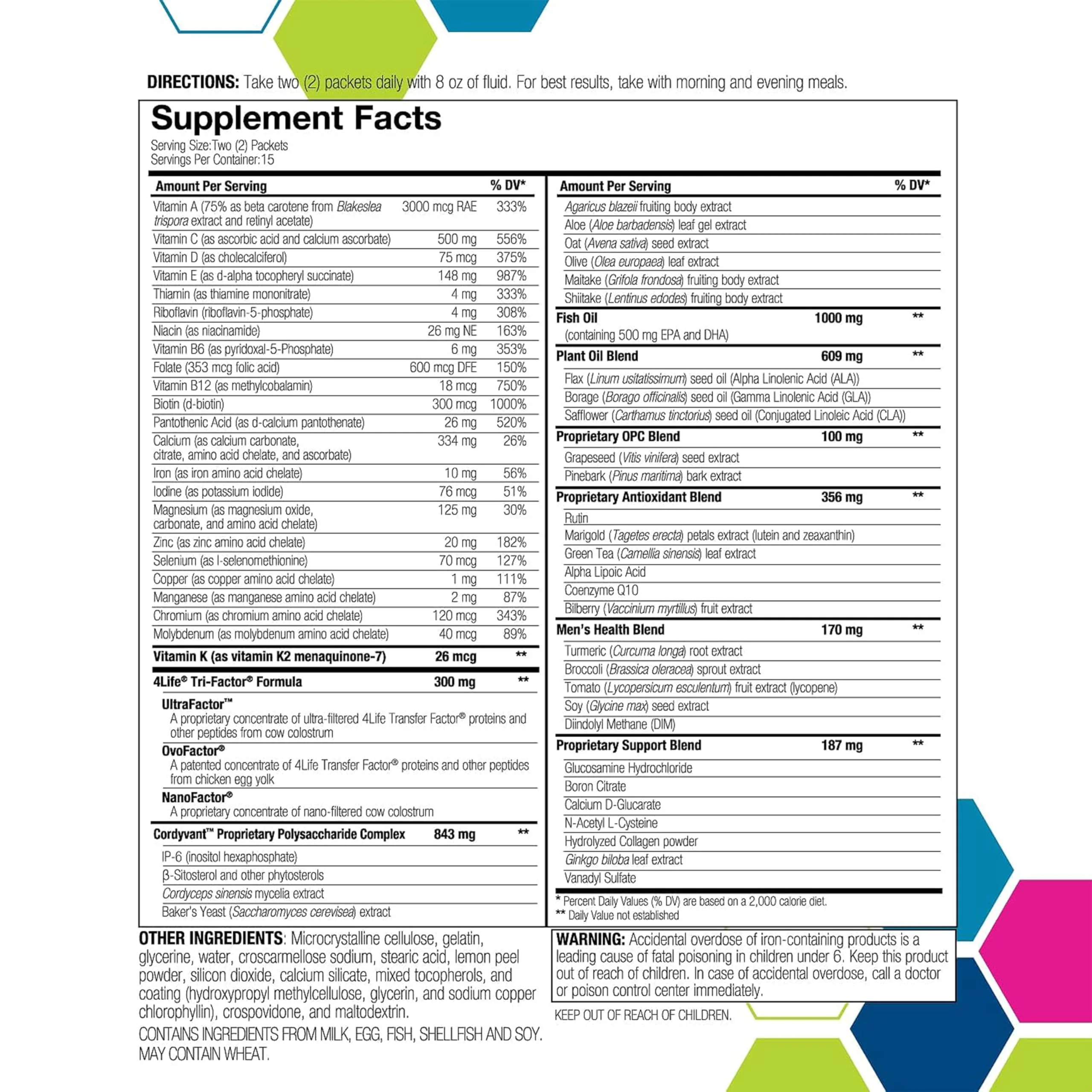 4Life RiteStart Men - Daily Nutritional Pack for Immune Support | Vitamin C, D & Zinc - 30 Packets - Image 2