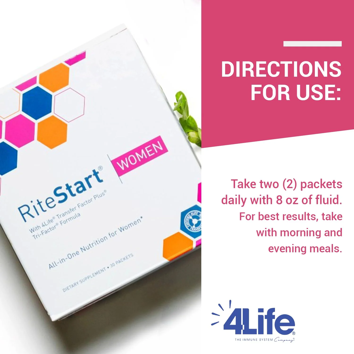 4Life RiteStart Women Daily Nutritional Pack – Immune Support with Zinc & Vitamin C (1 Box, 30 Packets) - Image 5