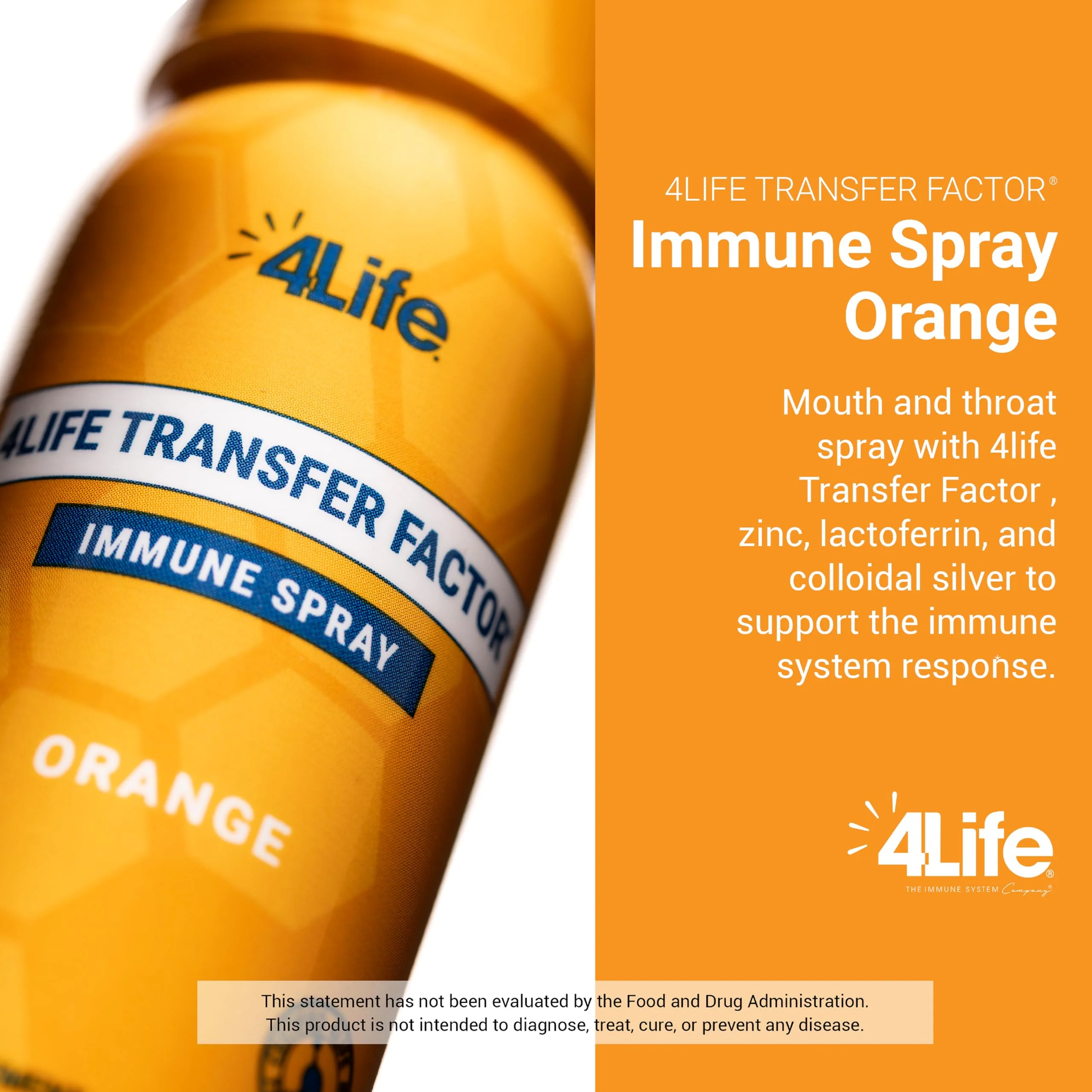 4Life Transfer Factor Immune Spray – Zinc, Marshmallow Root & Colloidal Silver – Orange 1.7 oz - Image 13