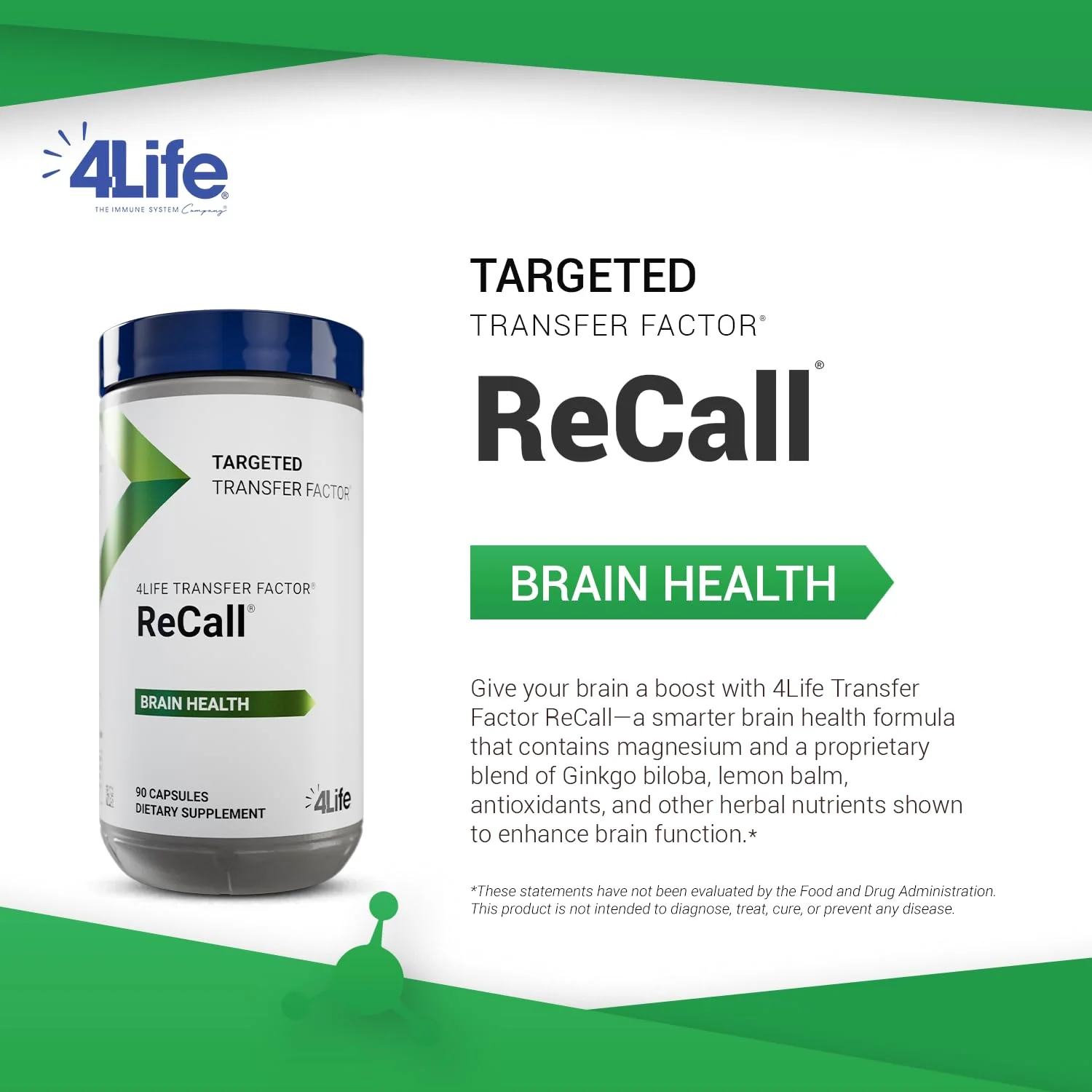 4Life Transfer Factor Recall – Supports Brain Health, Memory & Learning | 90 Veggie Capsules - Image 9