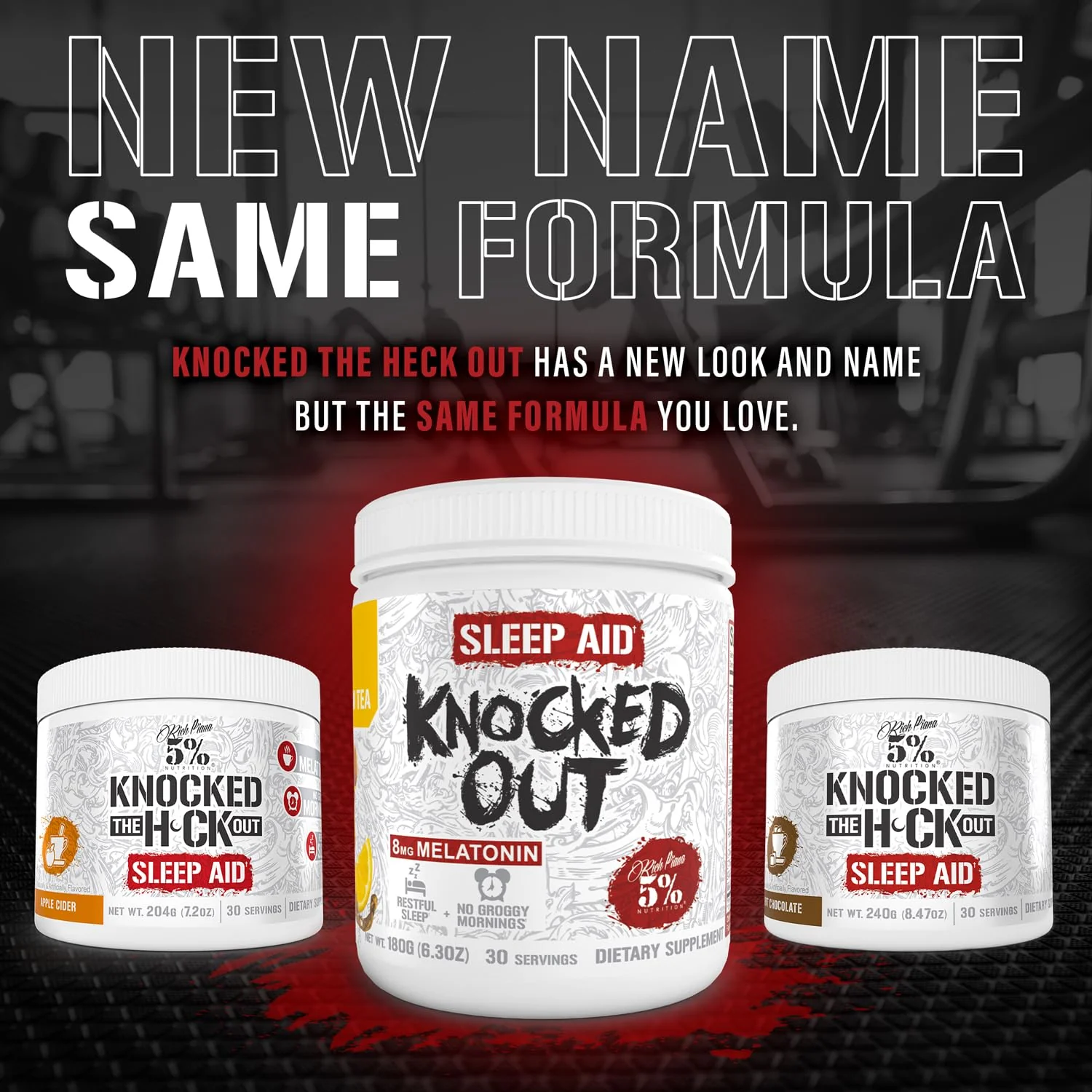 5% Nutrition Rich Piana Knocked Out Natural Sleep Aid Powder | Deep Sleep & Post-Workout Recovery | Honey Lemon Tea | 30 Servings - Image 7