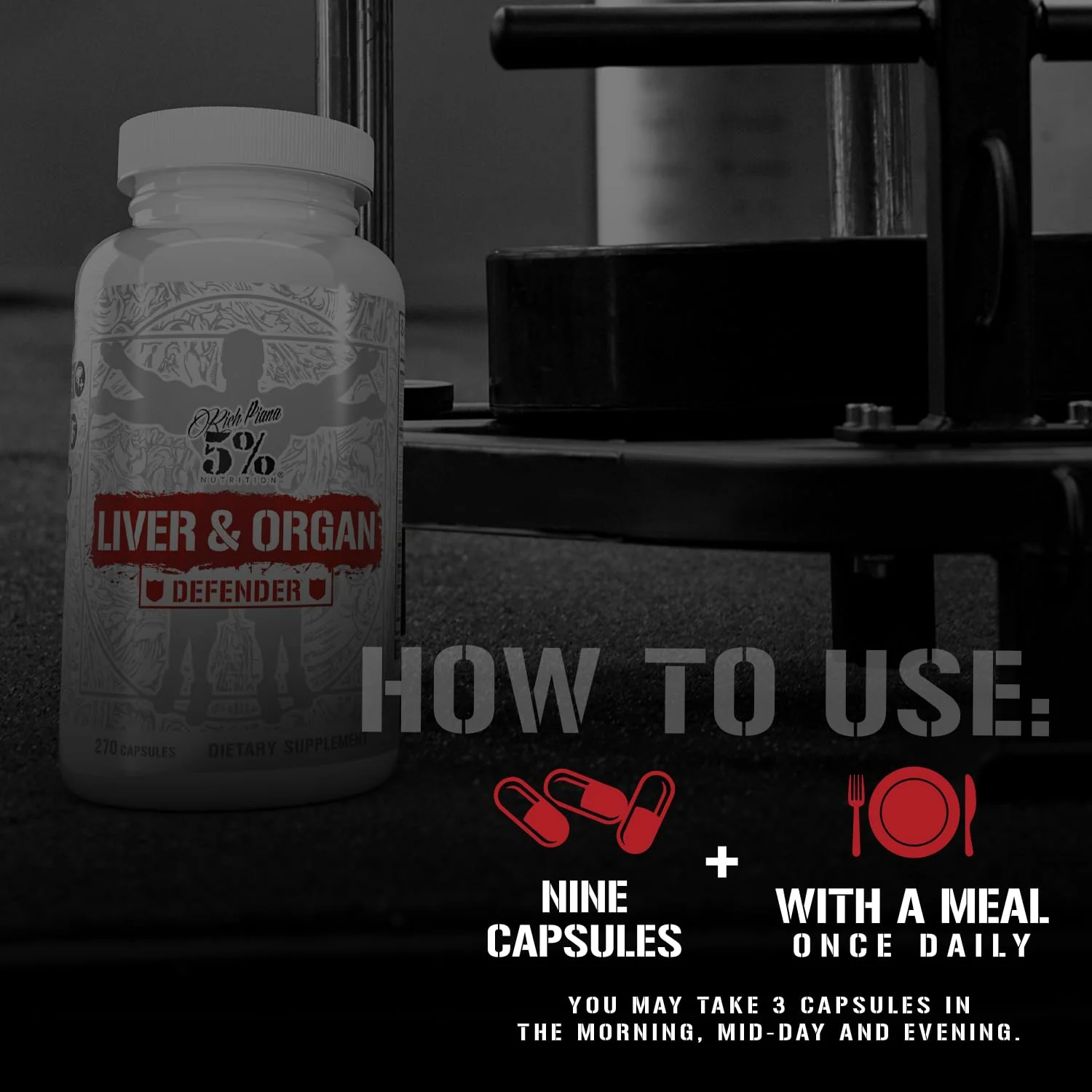 5% Nutrition Rich Piana Liver & Organ Defender Cycle Support Plus NAC | Liver, Prostate, Heart, Kidney & Skin Support | Milk Thistle, Saw Palmetto, Hawthorn Berry | 30-90 Servings - Image 5