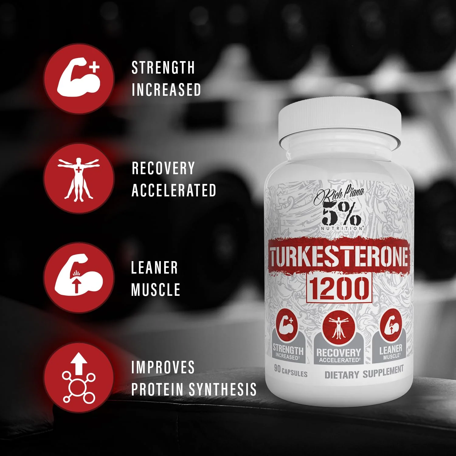 5% Nutrition Turkesterone 1200mg | Max Purity & Absorption | Complexed with Astragin, Cyclodextrin & Naringin | 90 Capsules (1 Month Supply) - Image 16