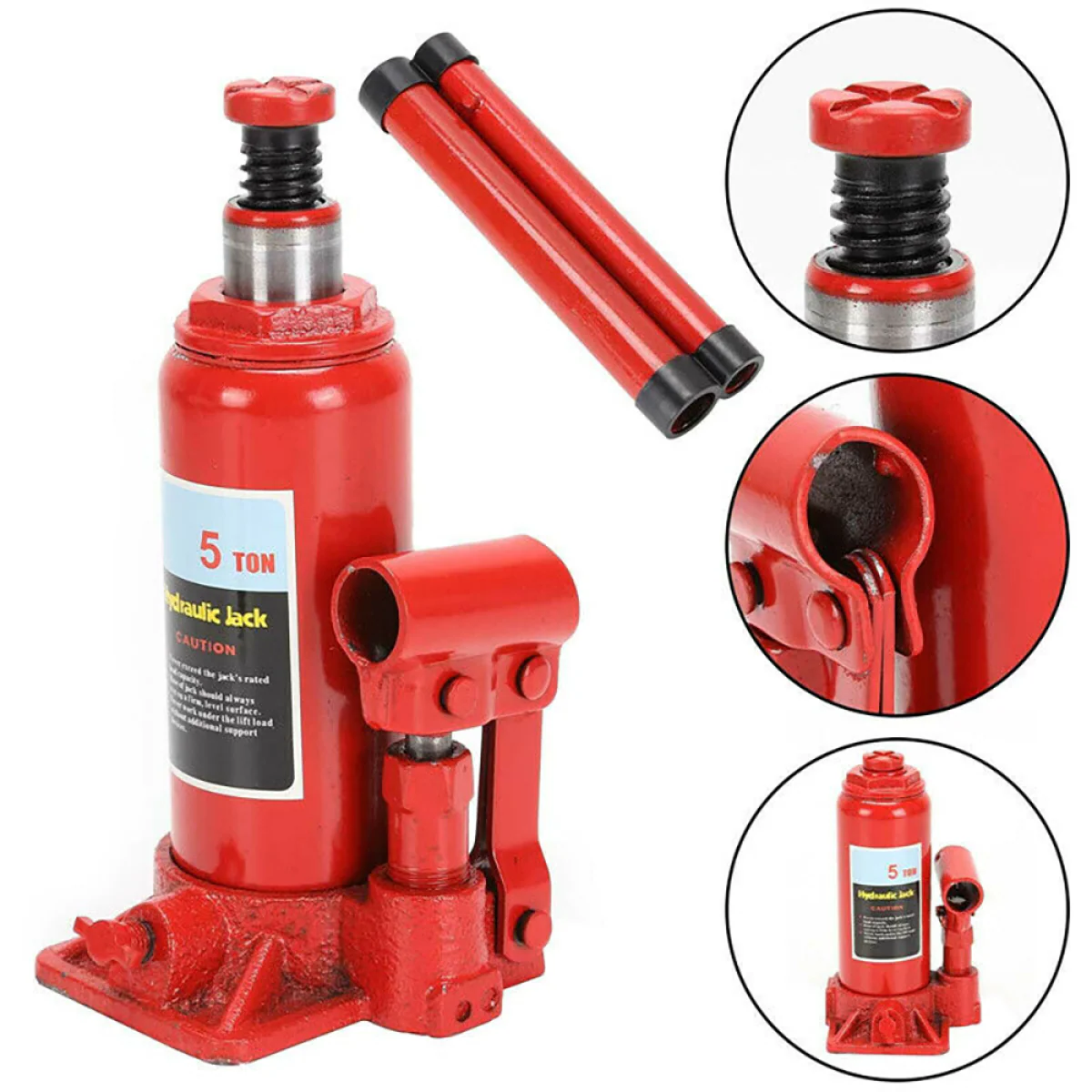 5 Ton Bottle Jack Heavy Duty Hydraulic Lifting Ram Car Van Boat Truck Caravan UK - Image 5