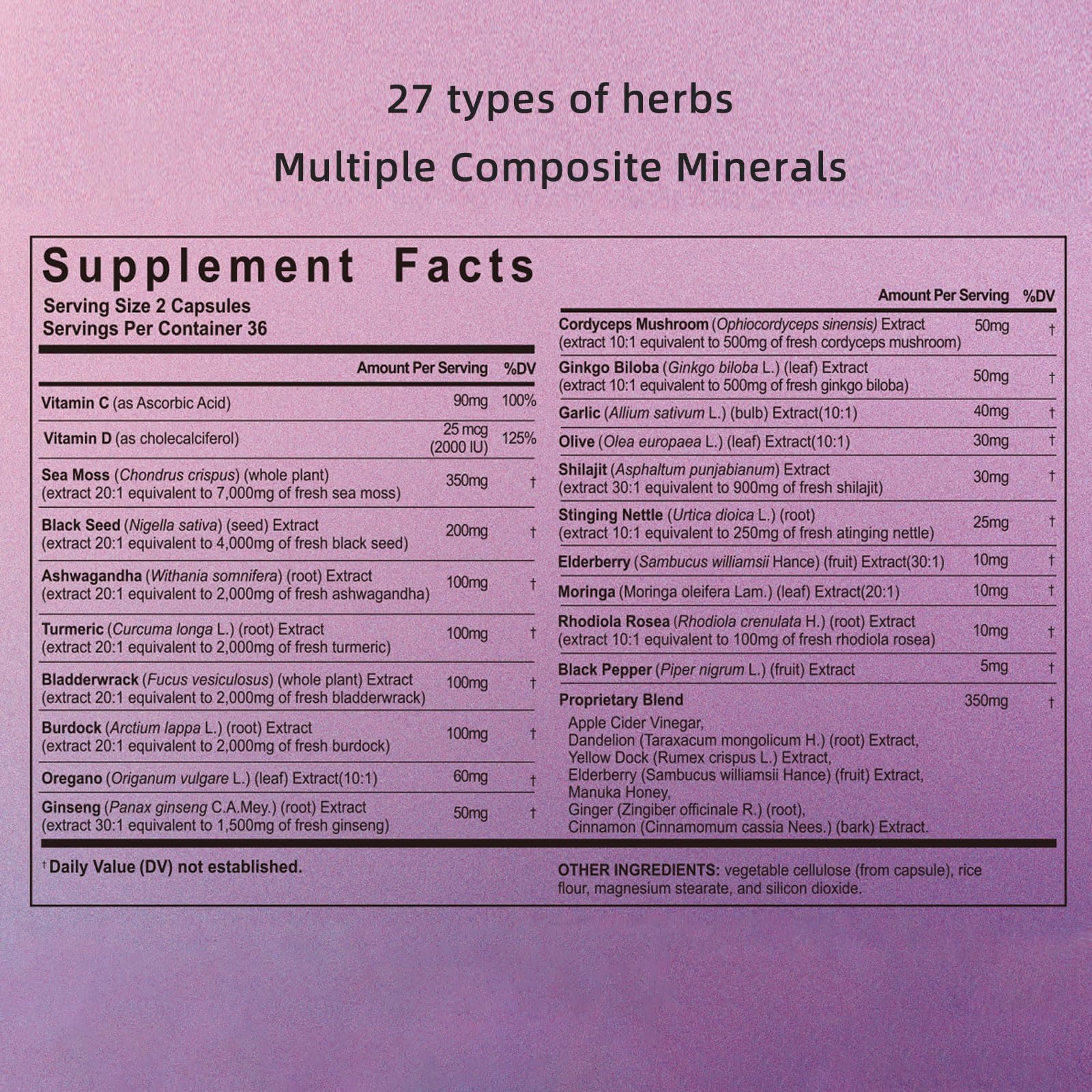 5Loaf2Fish Organic Sea Moss Capsules – 27-in-1 Nano-Encapsulated, 72 Veggie Capsules - Image 8