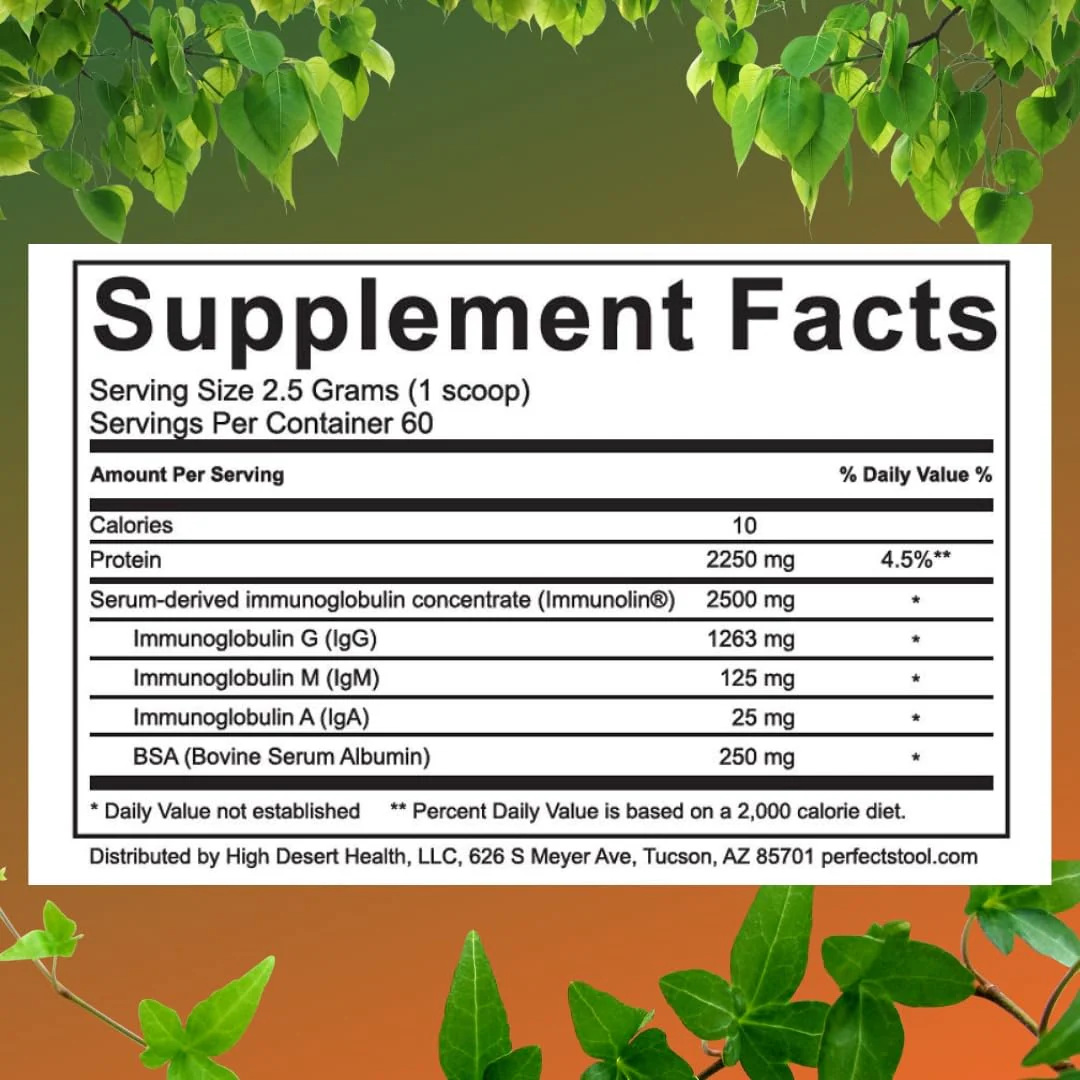 60 Servings Immunolin IgG SBI Powder 150g - No Additives - Image 5