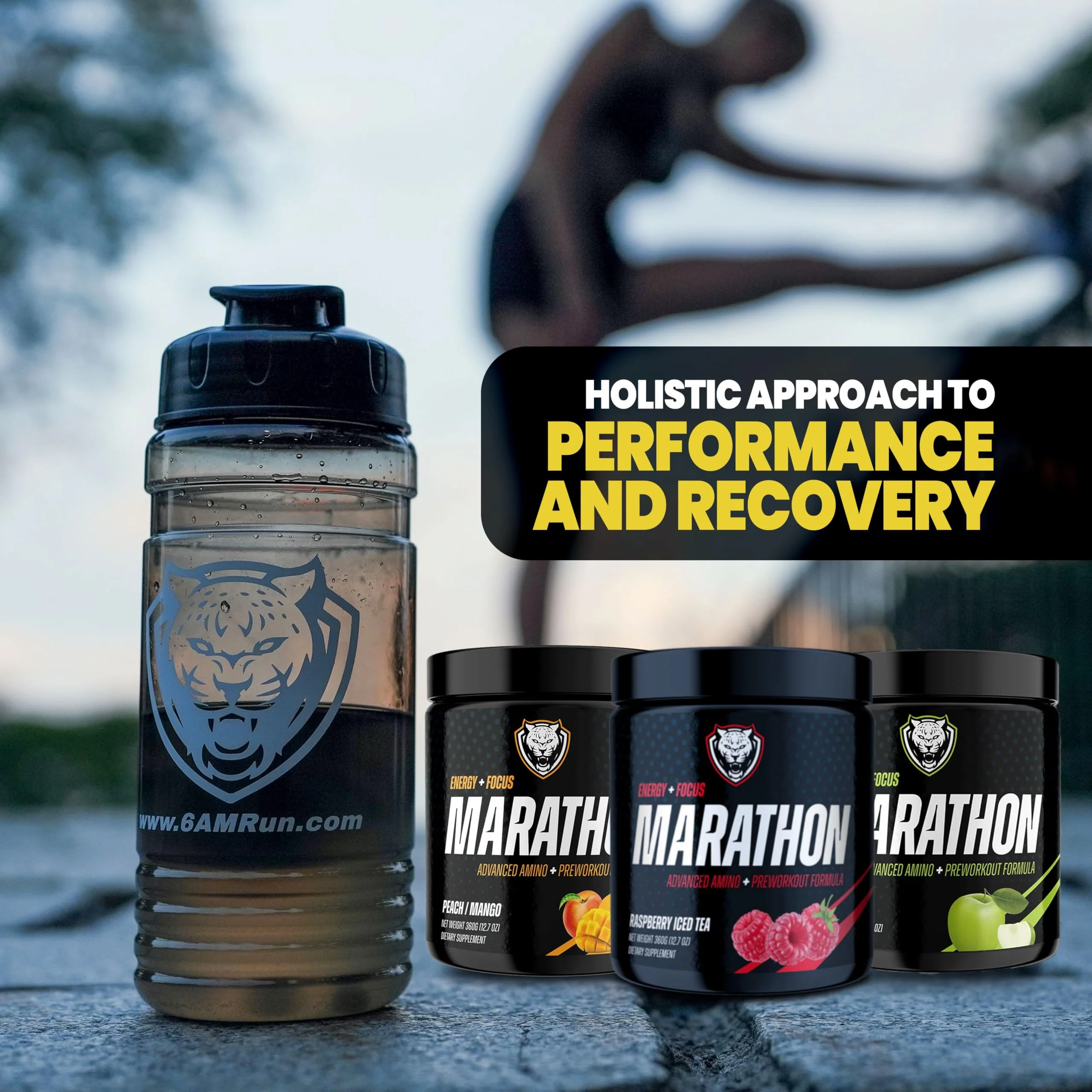 6AM Run Marathon - Amino Energy with BCAAs for Clean Pre-Run Fuel | Peach Mango, 40 Servings - Image 15