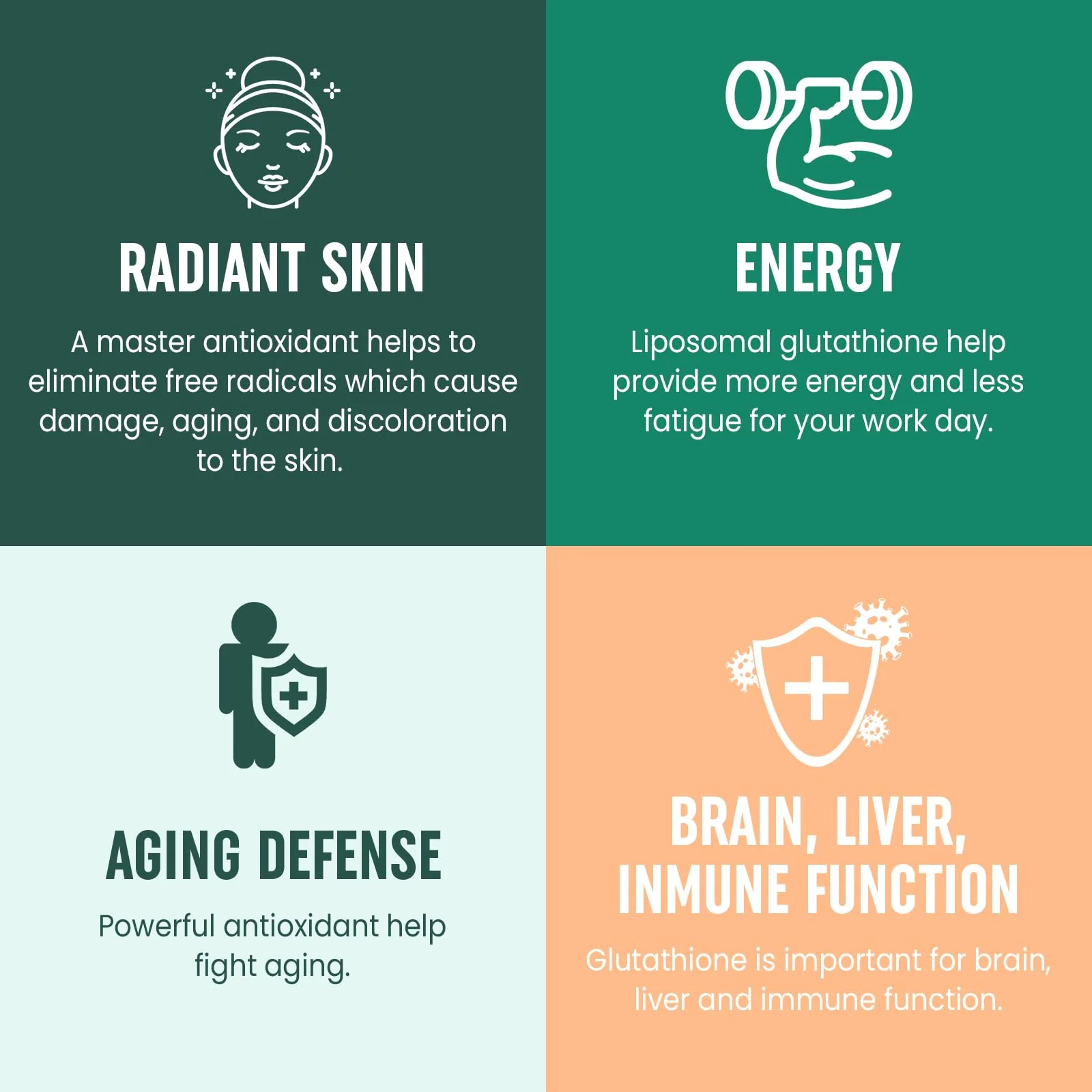 8-in-1 Liposomal Glutathione 2400 MG | High Absorption Antioxidant Formula – 180 Softgels - Image 7