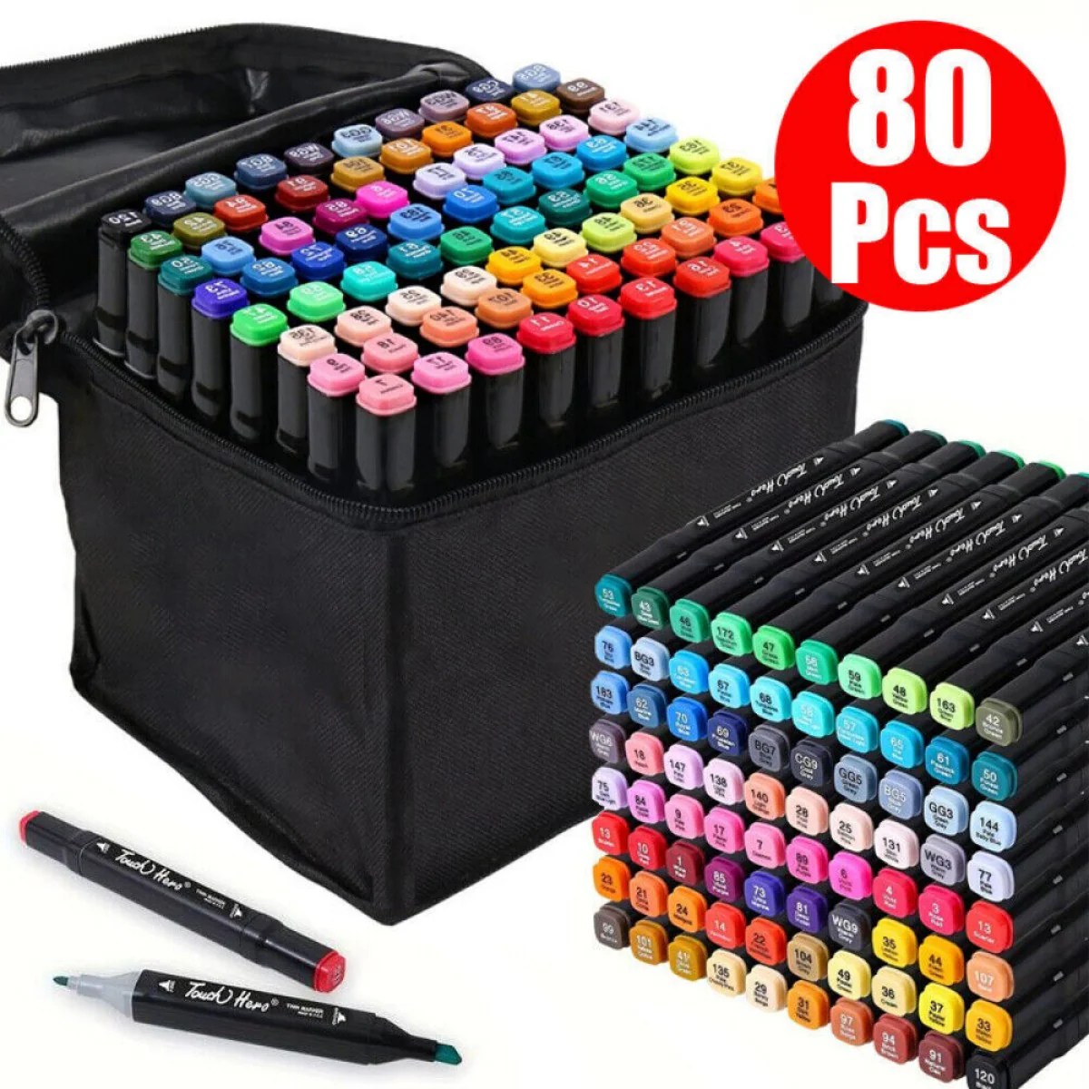 80 Farbe Acrylstifte Marker Set Permanent Pen Für DIY Graffiti Sketch Dual Pen - Image 2