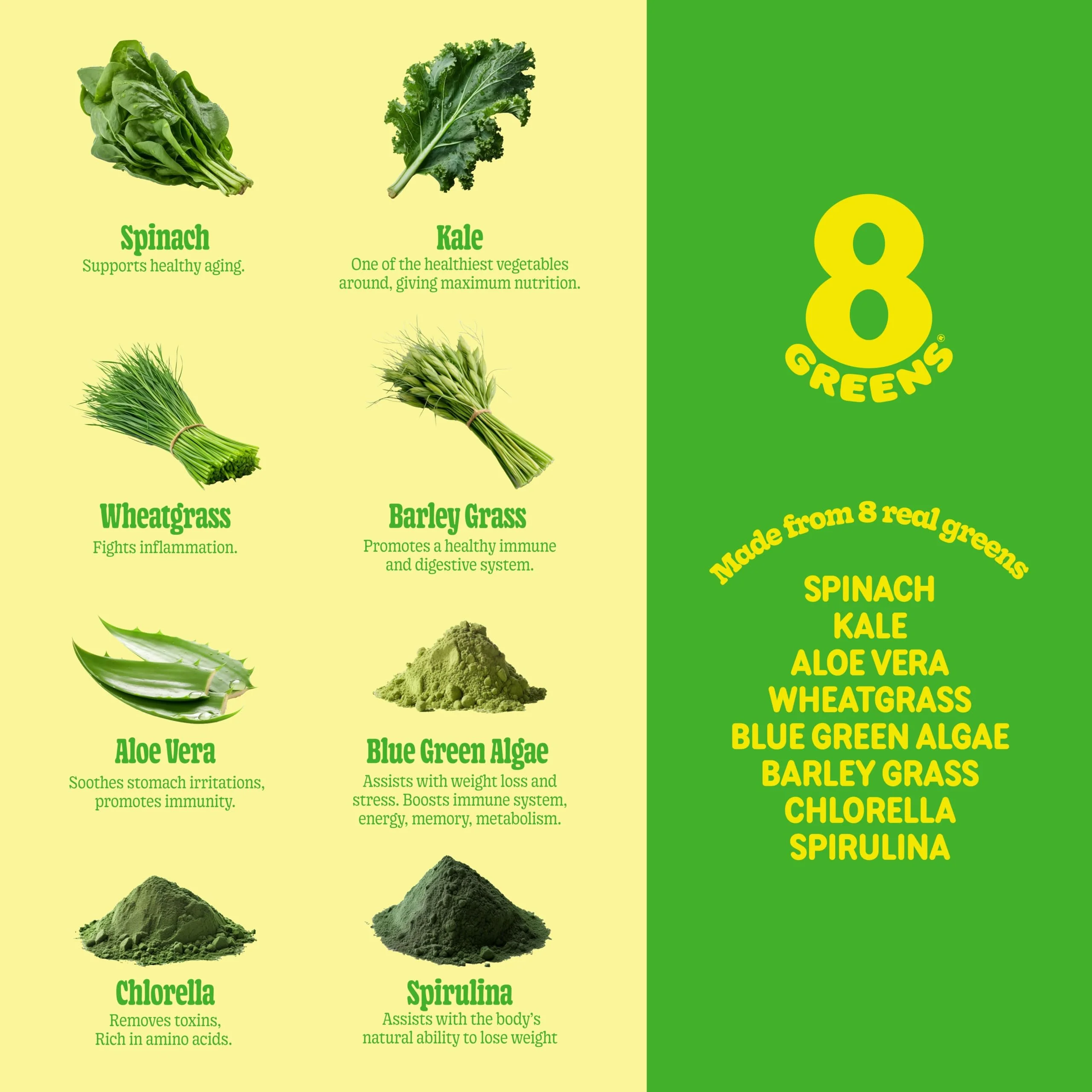 8Greens Supergreens Tablets | Daily Effervescent Greens for Immunity, Focus & Metabolism | Organic Aloe Vera, Spirulina, Chlorella | 30 Servings - Image 15