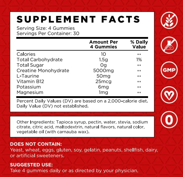 99.99% Creatine Monohydrate Gummies – 5X Energy & 15% Strength - Image 2