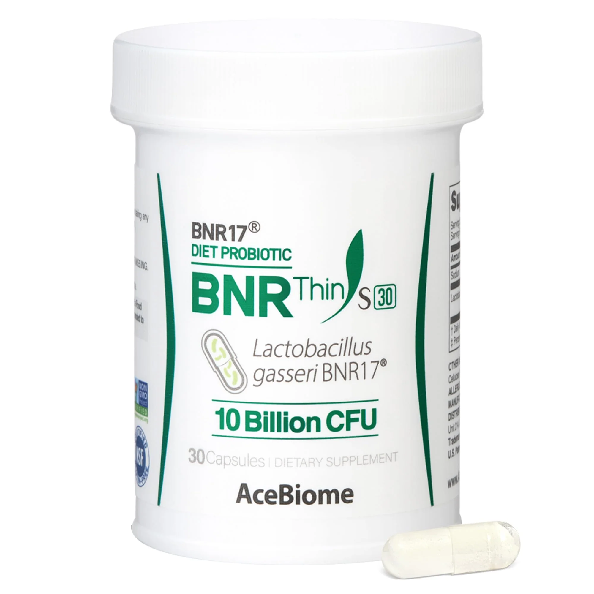 AceBiome BNRThin S30 Probiotic – Lactobacillus gasseri BNR17, 10B CFU, 30 Caps - Image 10