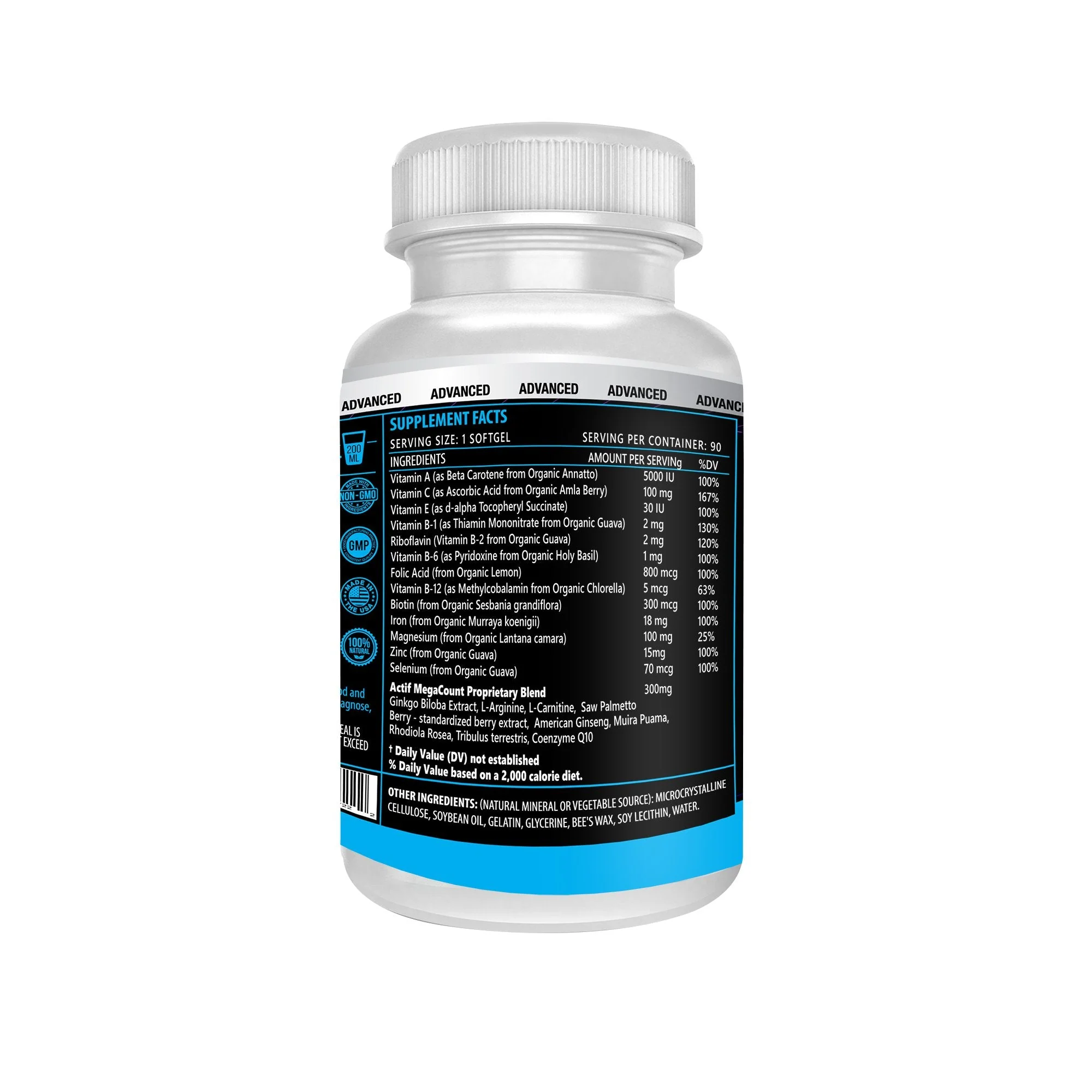 ACTIF MegaCount for Men - Maximum Fertility Support & Sperm Count Booster | 90 Softgels, USA Made, Non-GMO - Image 5