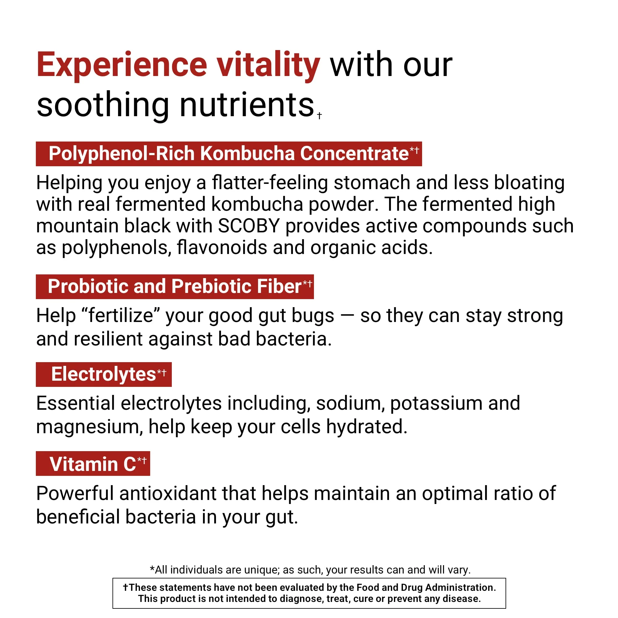 ACTIVATEDYOU Daily Digestive Tonic Kombucha – Berry Lemonade, Prebiotic Fiber, Probiotics, Postbiotics, 30 Servings - Image 4