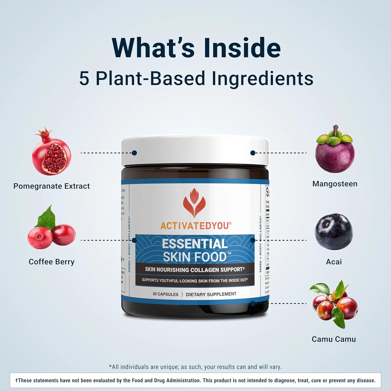 ActivatedYou Essential Skin Food – Plant-Based Collagen & Elastin Support for Youthful Skin (3 Pack, 90-Day Supply) - Image 11