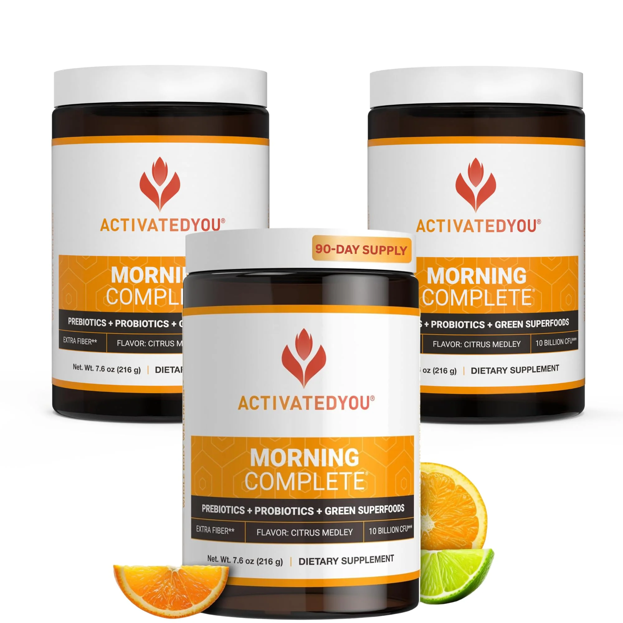ACTIVATEDYOU Morning Complete Daily Wellness Greens – Gut Health, Prebiotics & Probiotics, 3-Pack Citrus Medley - Image 8