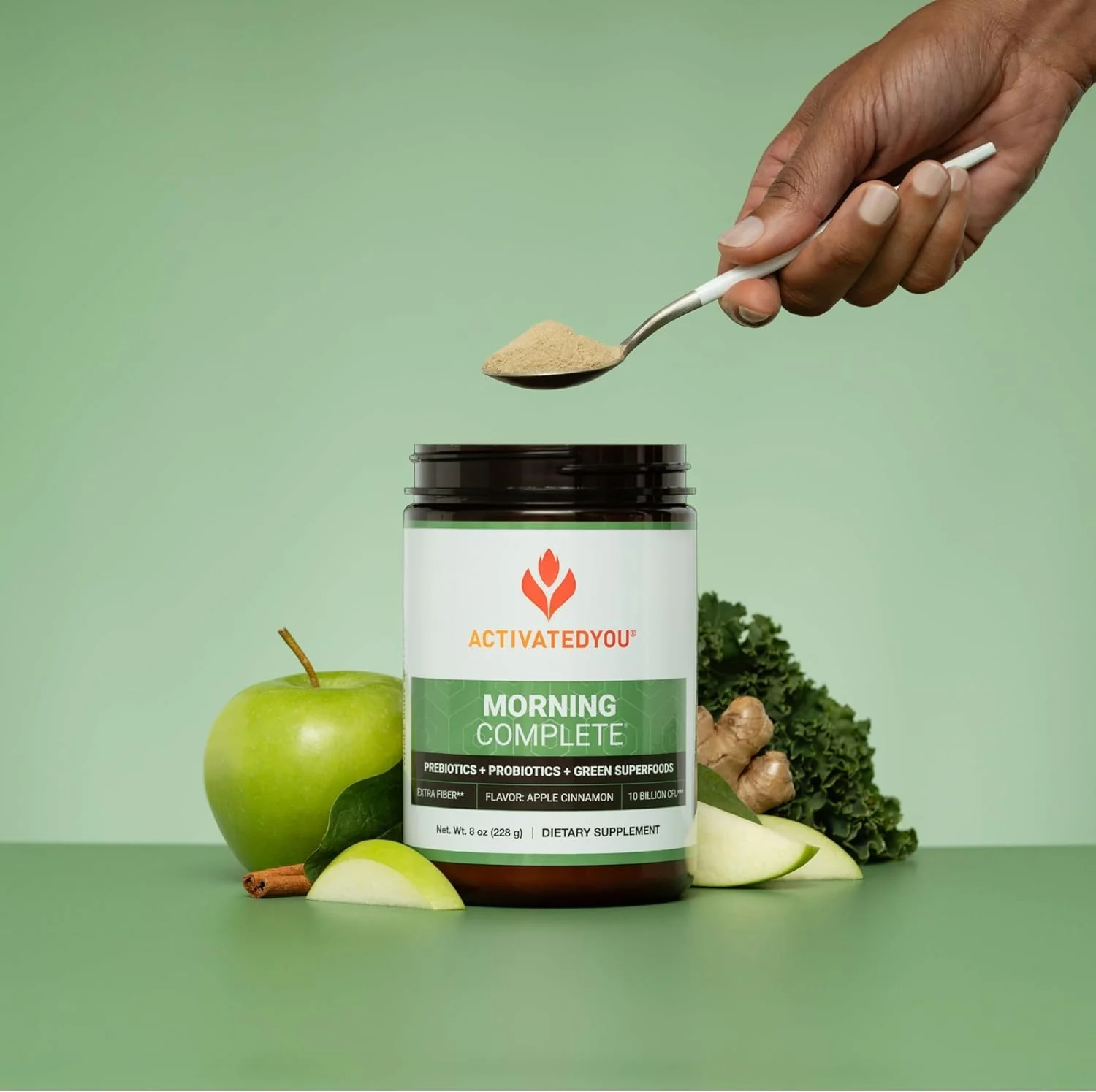ACTIVATEDYOU Morning Complete Daily Wellness Greens — Probiotics & Prebiotics, 10B CFU, Apple Cinnamon (3 Pack) - Image 8