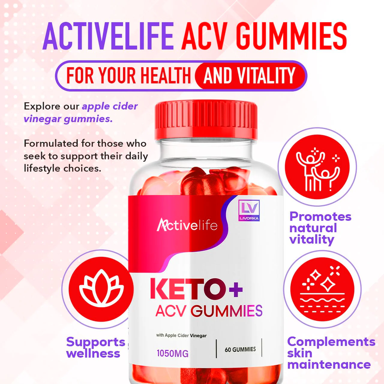 ActivLife Keto ACV Gummies (3 Pack) for Advanced Weight Loss - Image 2
