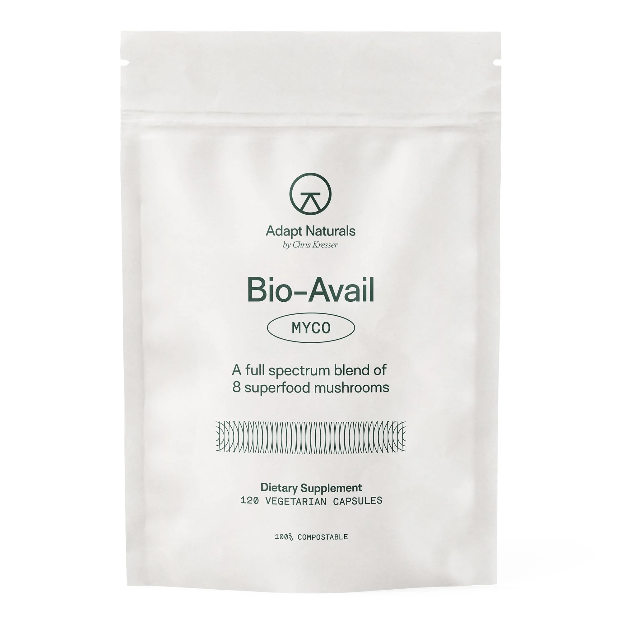 Adapt Naturals Bio-Avail Myco – 8-in-1 Bioavailable Mushroom Supplement | 120 Capsules