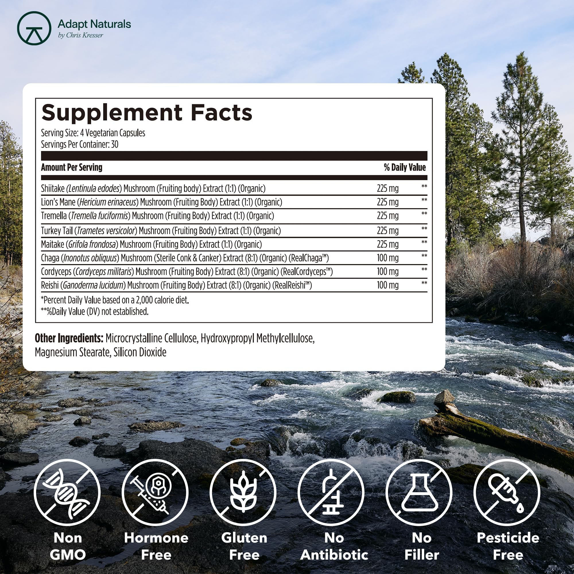 Adapt Naturals Bio-Avail Myco – 8-in-1 Bioavailable Mushroom Supplement | 120 Capsules - Image 6